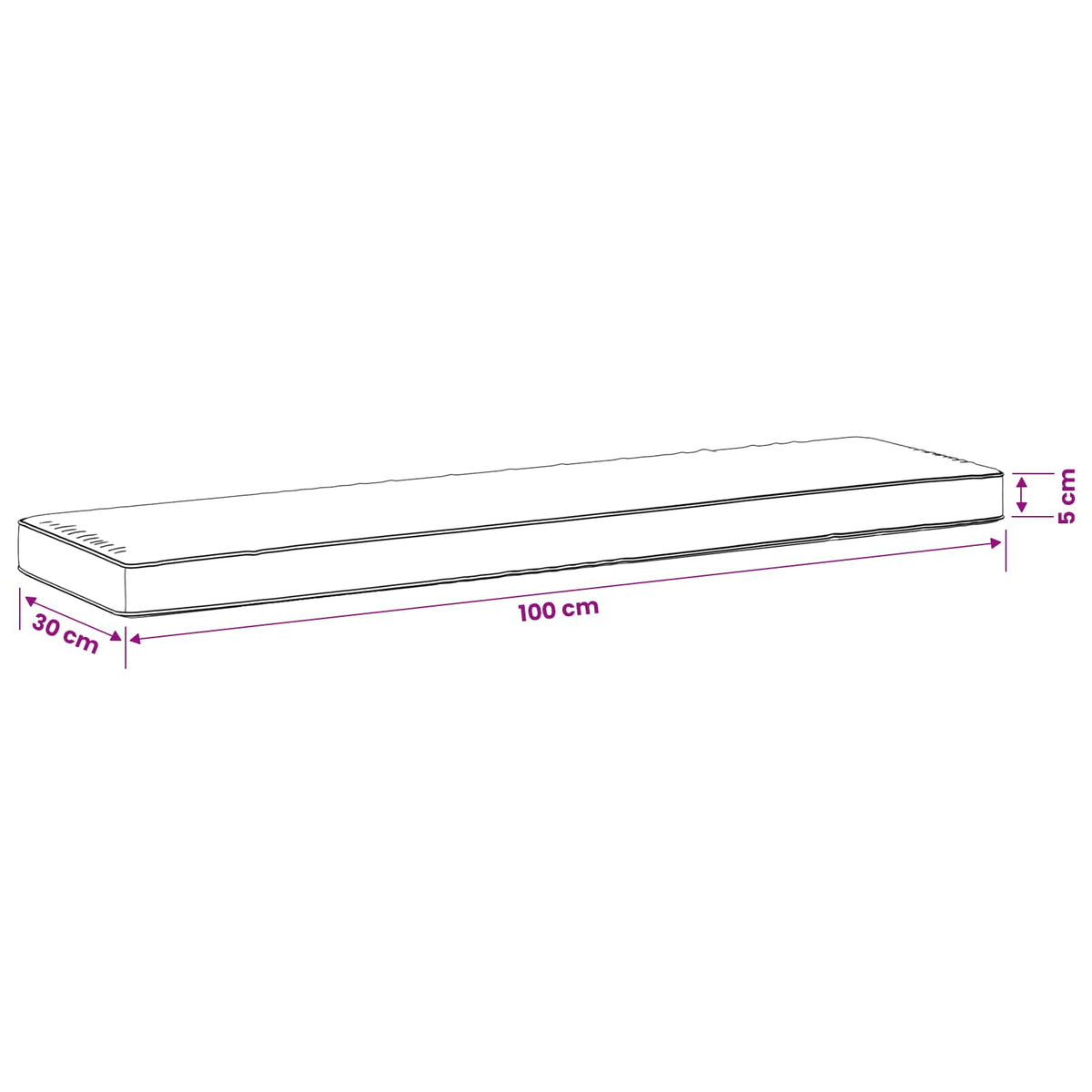 Jastučići za klupe - 2 dijela VUGHT 2 pcs 100% poliester