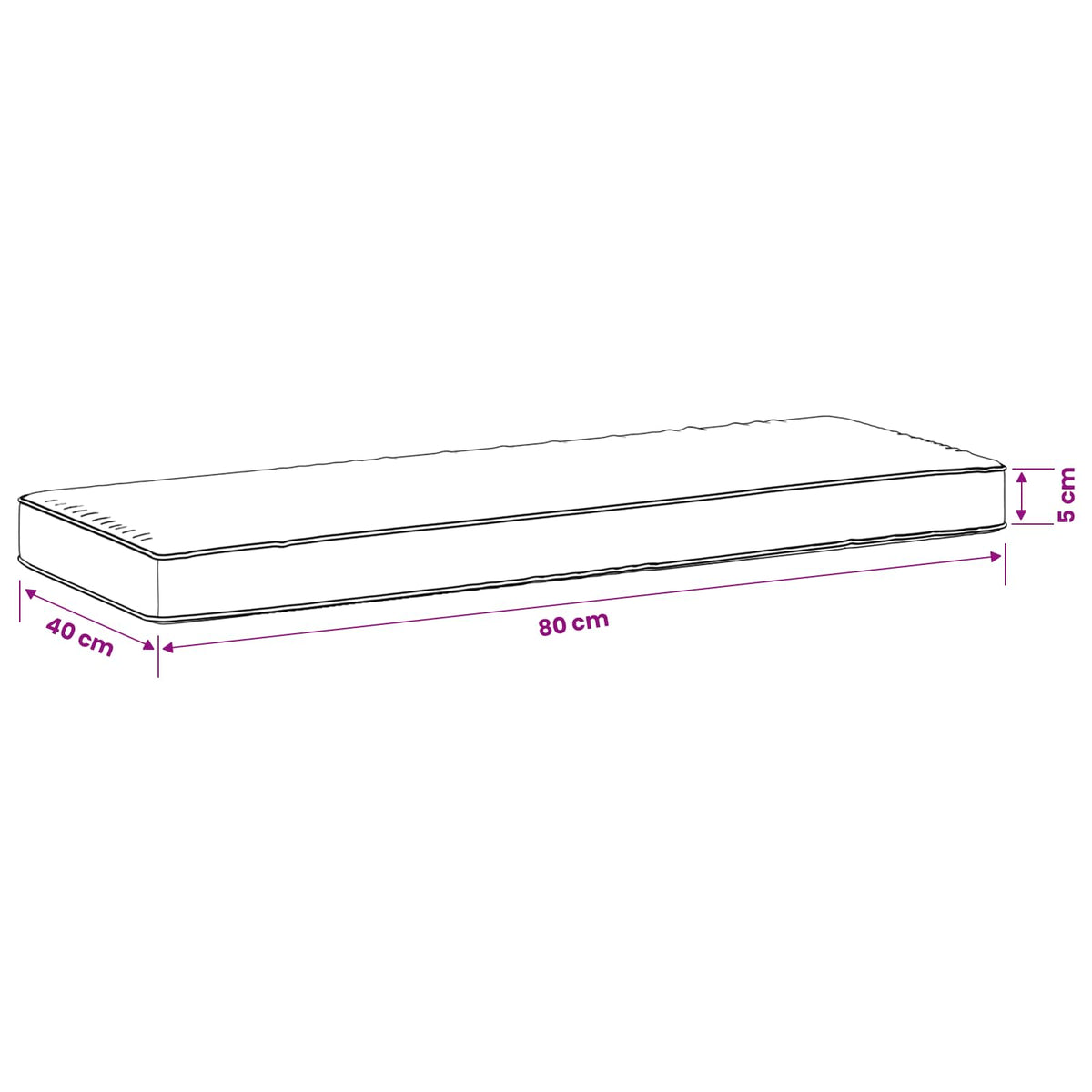 Jastučić za klupu - 1 dio VUGHT 100% poliester Krem