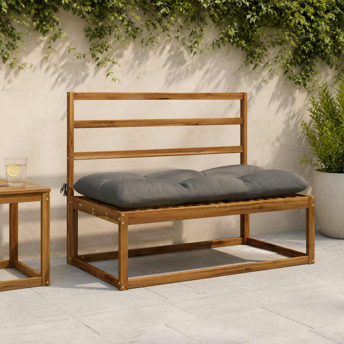 Jastučić za klupu VIANEN 100% poliester Siva 130 x 60 x 12 cm