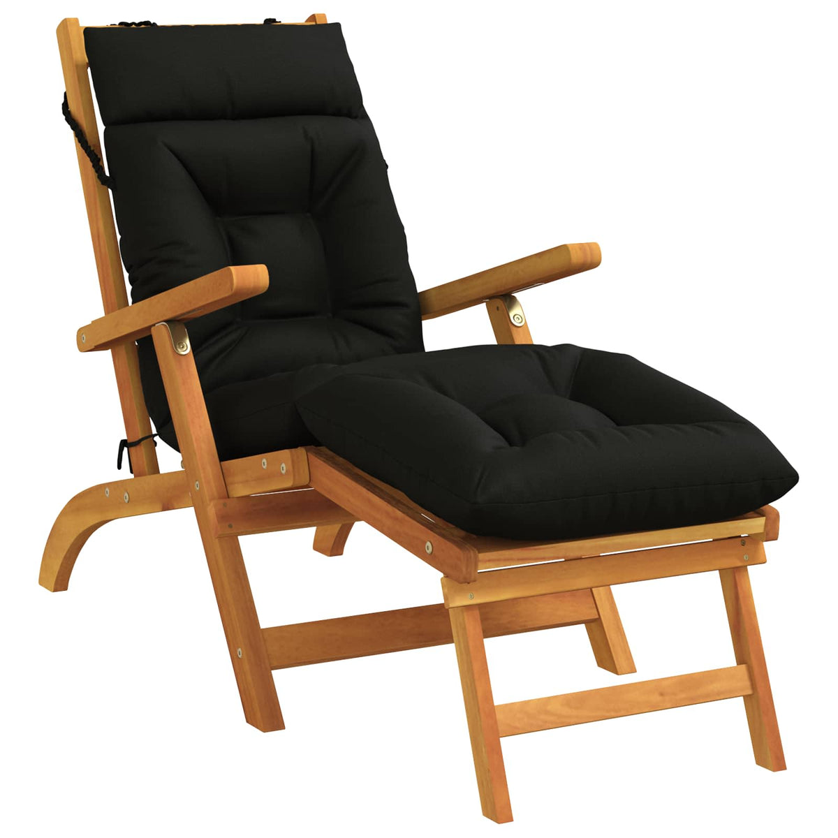 Jastučić za ležaljku VIANEN 100% poliester Crna 200 x 60 x 8 cm