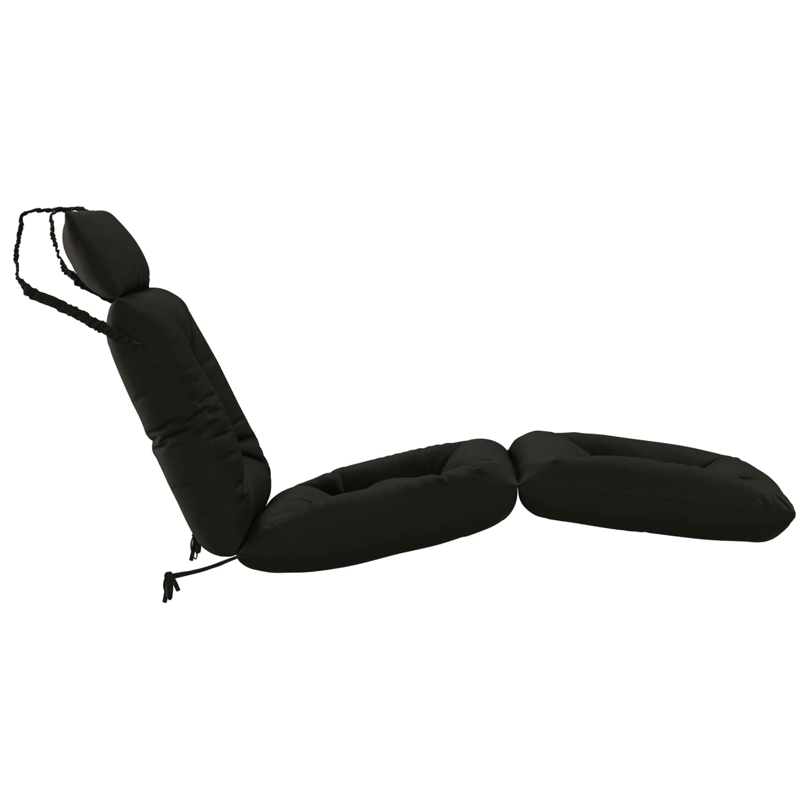 Jastučić za ležaljku VIANEN 100% poliester Crna 200 x 60 x 8 cm