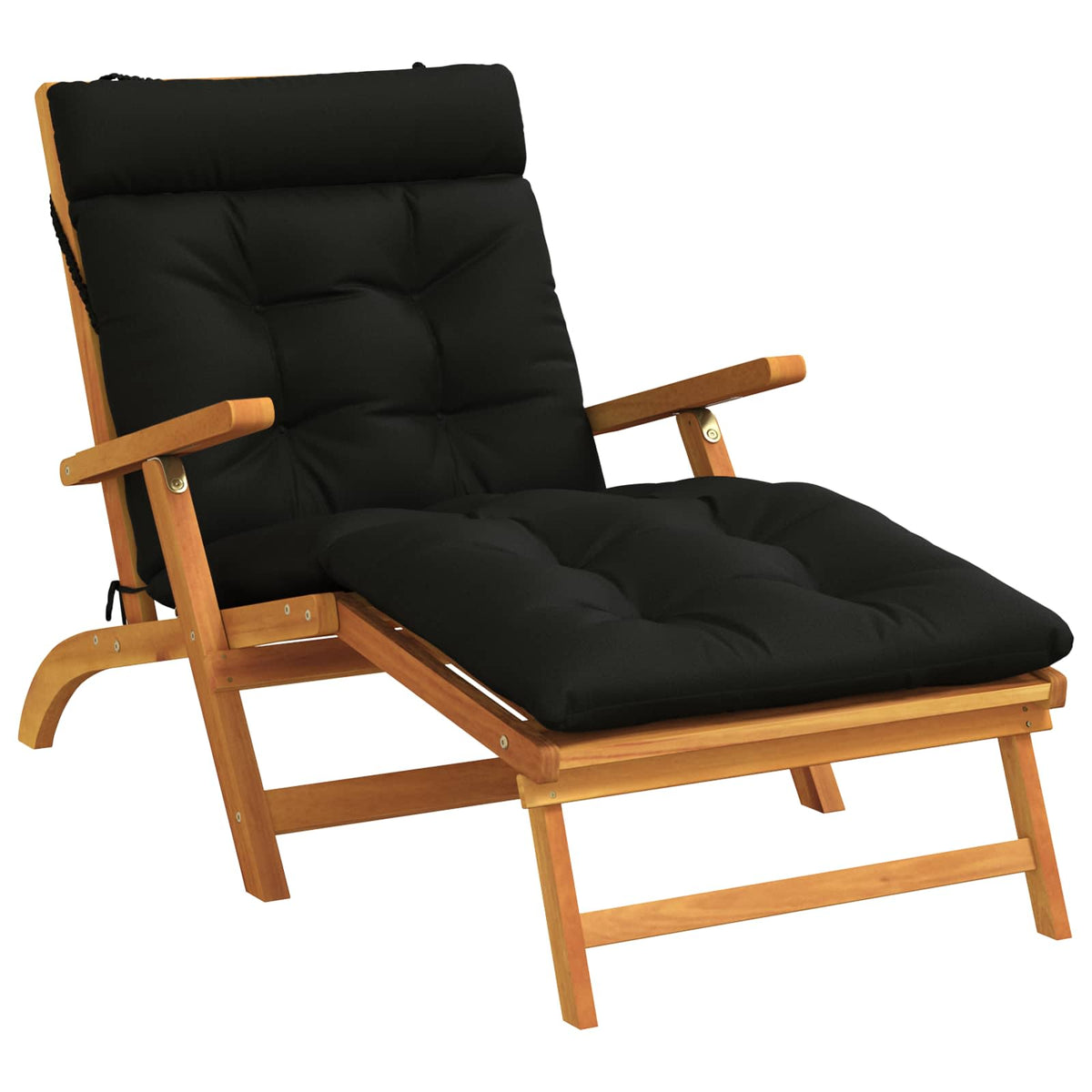 Jastučić za ležaljku VIANEN 100% poliester Crna 200 x 70 x 8 cm