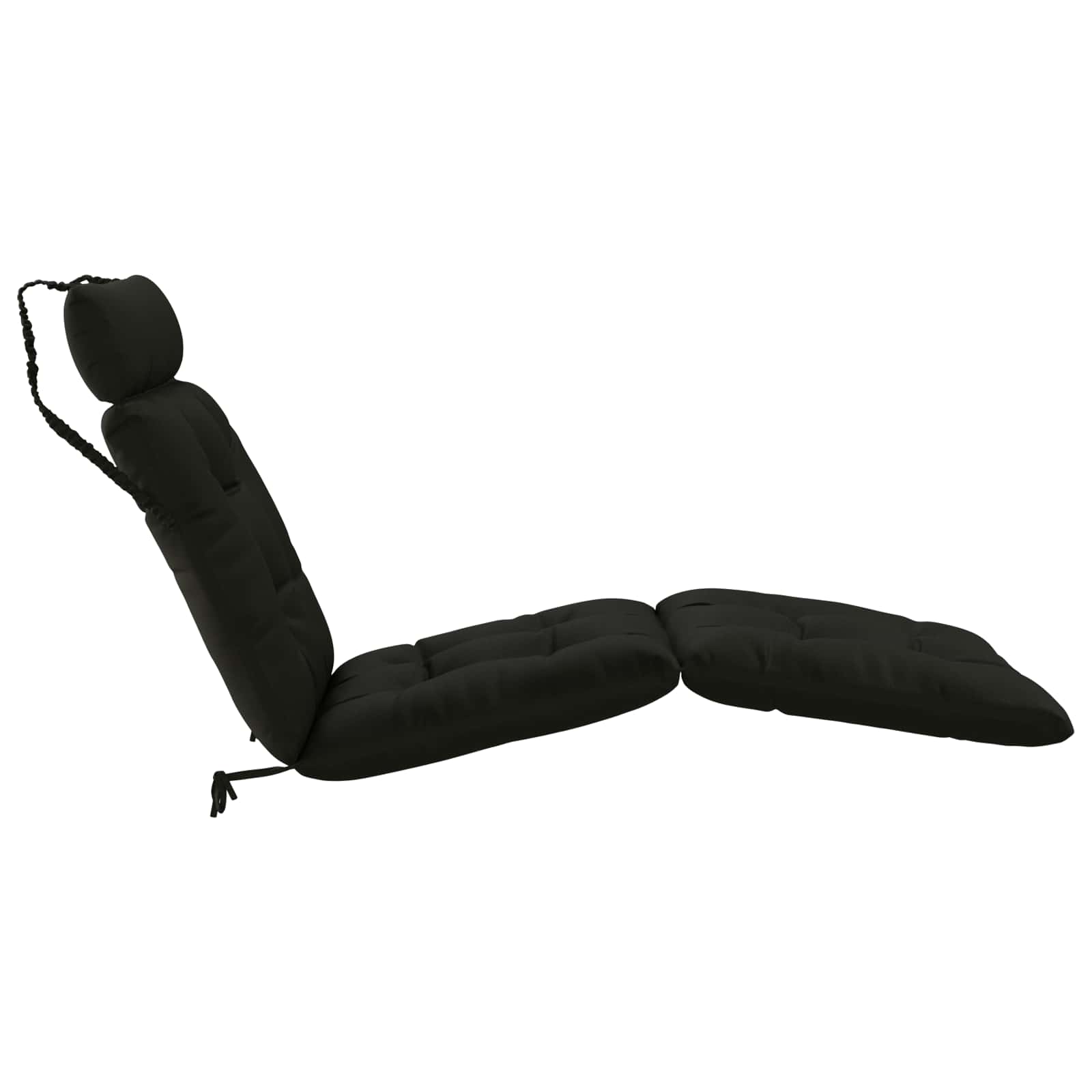 Jastučić za ležaljku VIANEN 100% poliester Crna 200 x 70 x 8 cm