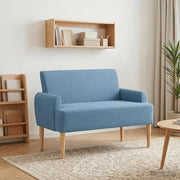 Ljubavni kauč s gumbima Plava 116 x 67 x 81 cm Kordura tekstil