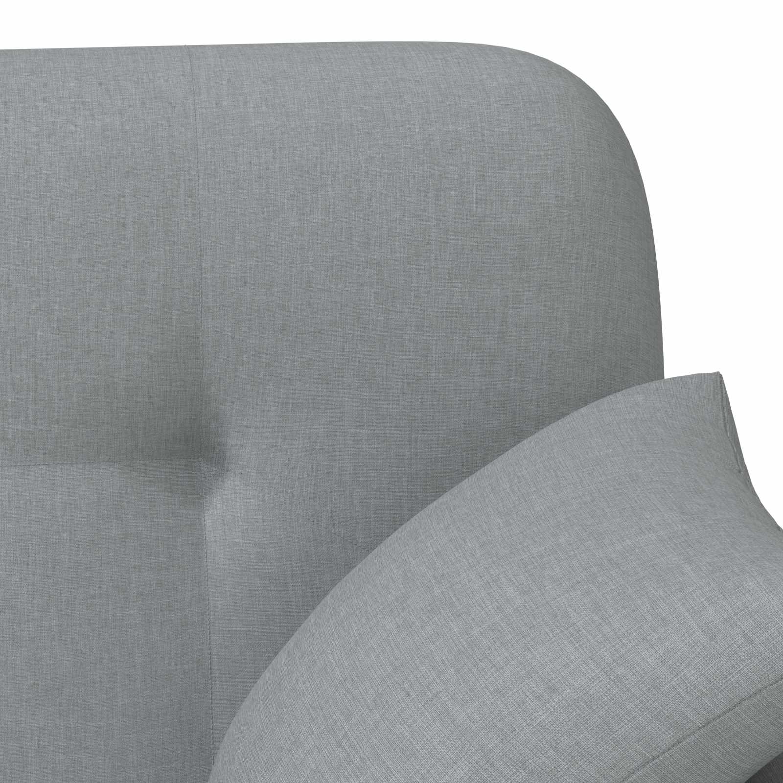 Ljubavni kauč s gumbima Svjetlosiva 120 x 65 x 79 cm Tkanina