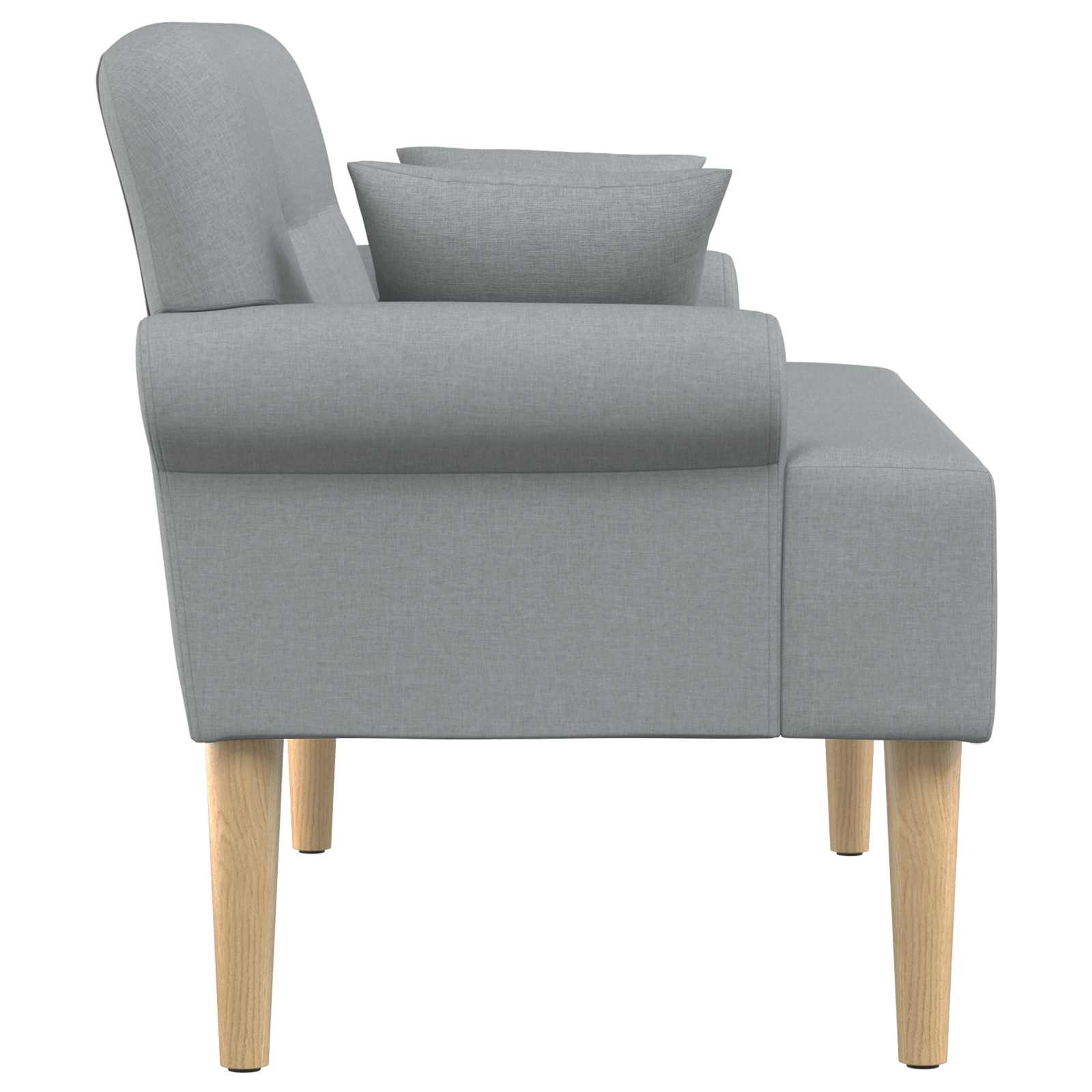 Ljubavni kauč s gumbima Svjetlosiva 120 x 65 x 79 cm Tkanina
