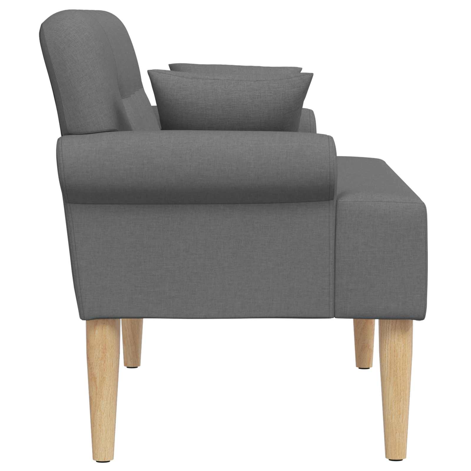 Ljubavni kauč s gumbima Tamnosiva 120 x 65 x 79 cm Tkanina