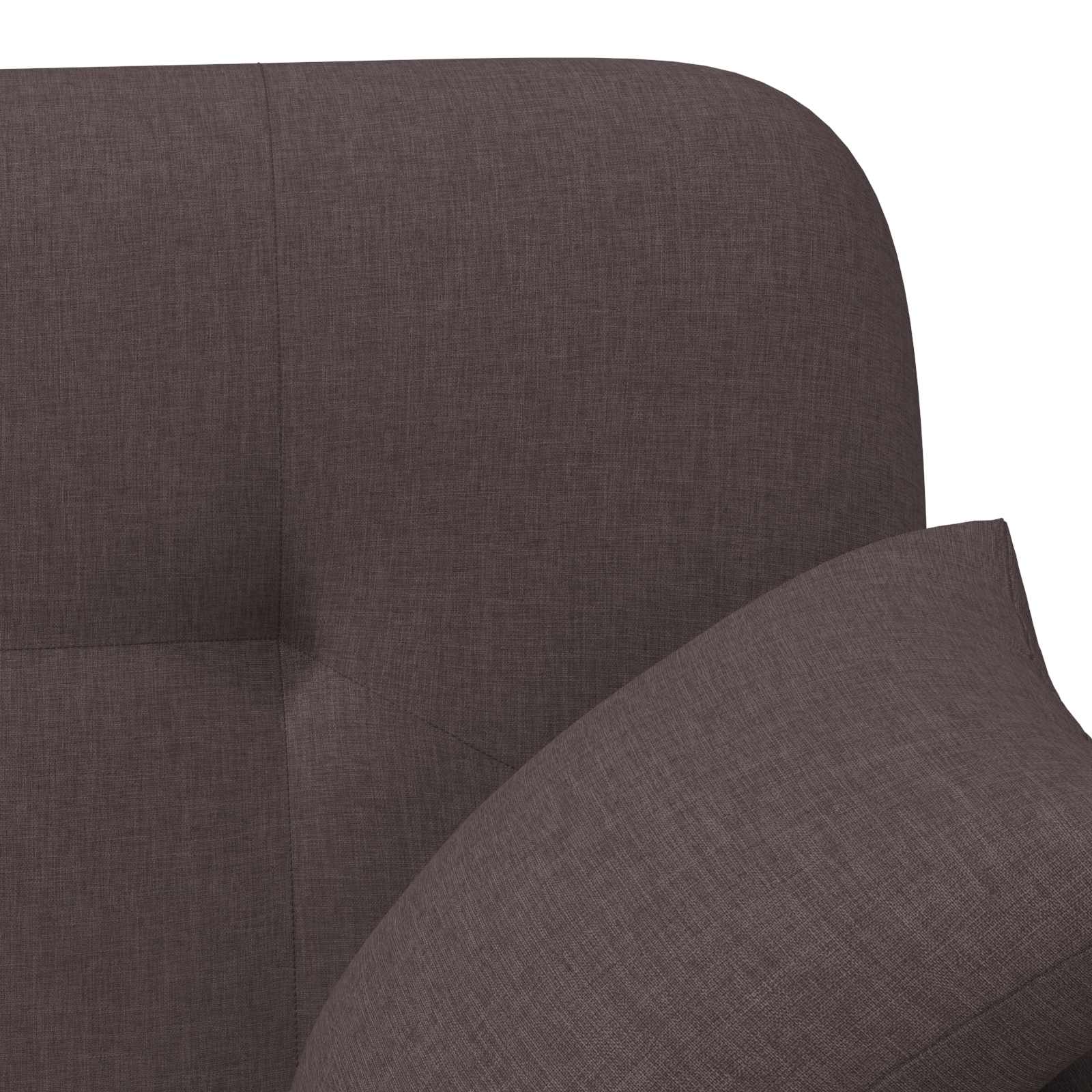 Ljubavni kauč s gumbima Tamno smeđa 120 x 65 x 79 cm Tkanina