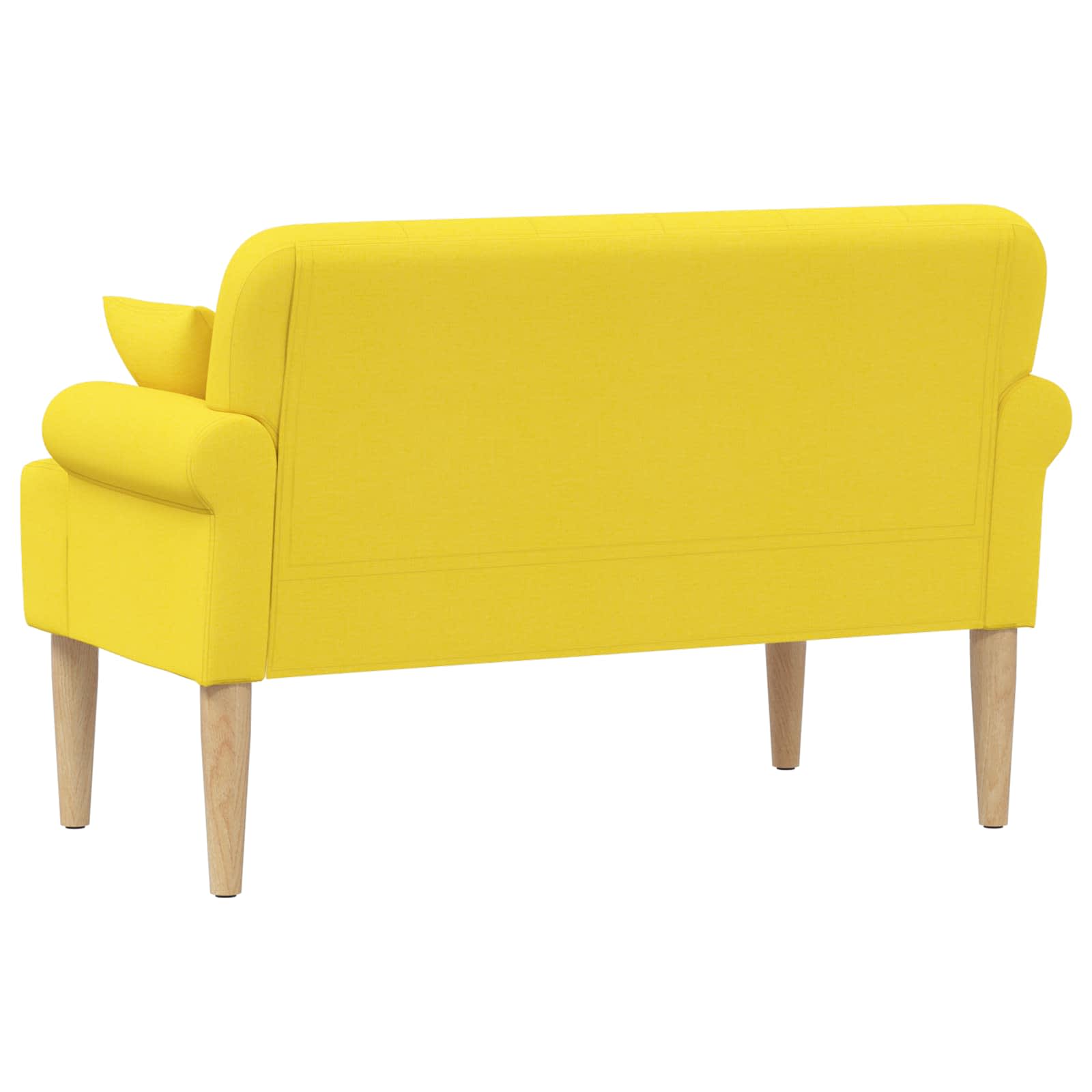 Ljubavni kauč s gumbima Svijetlo žuta 120 x 65 x 79 cm Tkanina