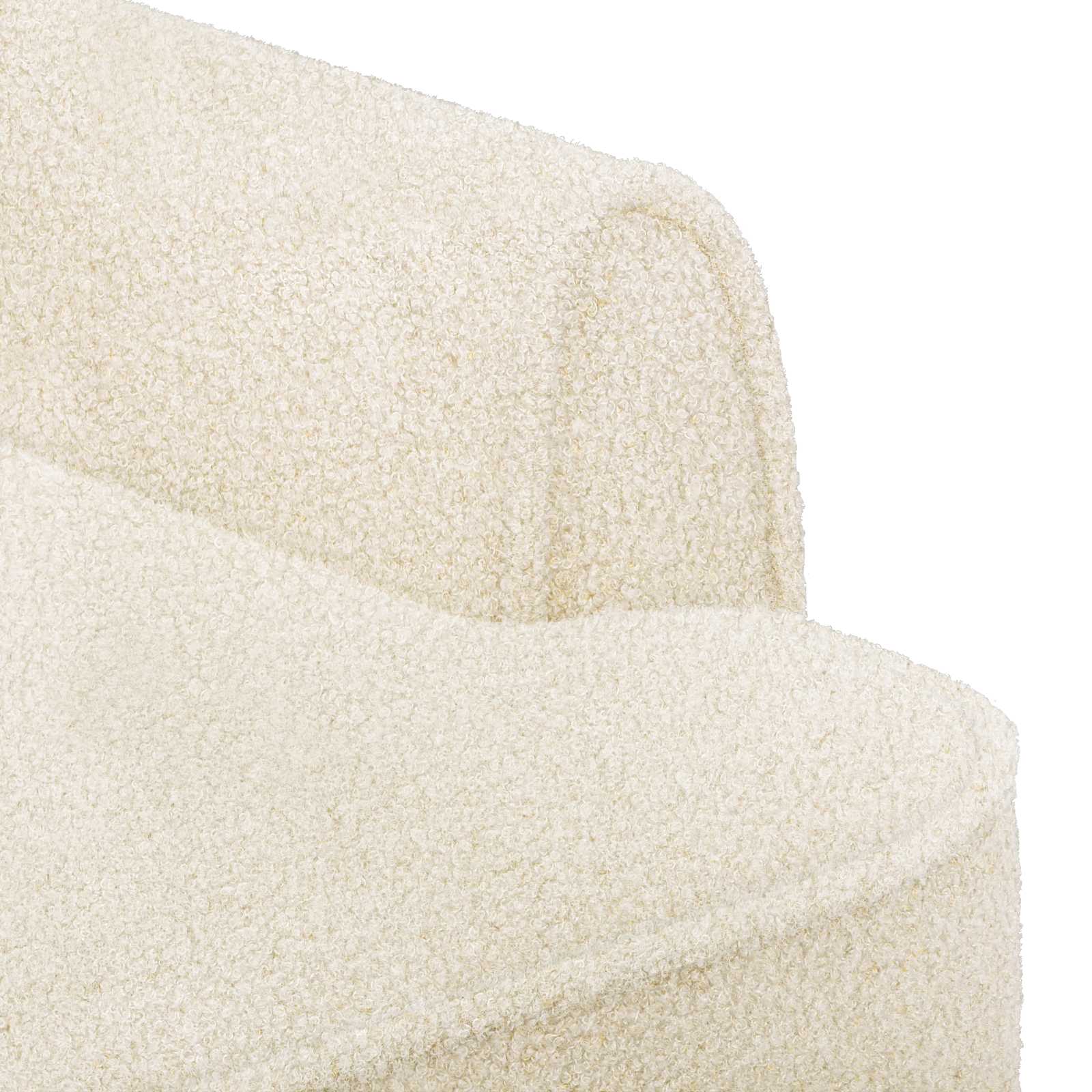Ljubavni kauč s gumbima Krem 117 x 67 x 77 cm Bouclé