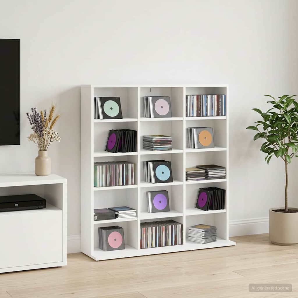 CD ormar Bijela 96 x 23,5 x 97,5 cm Konstruirano drvo