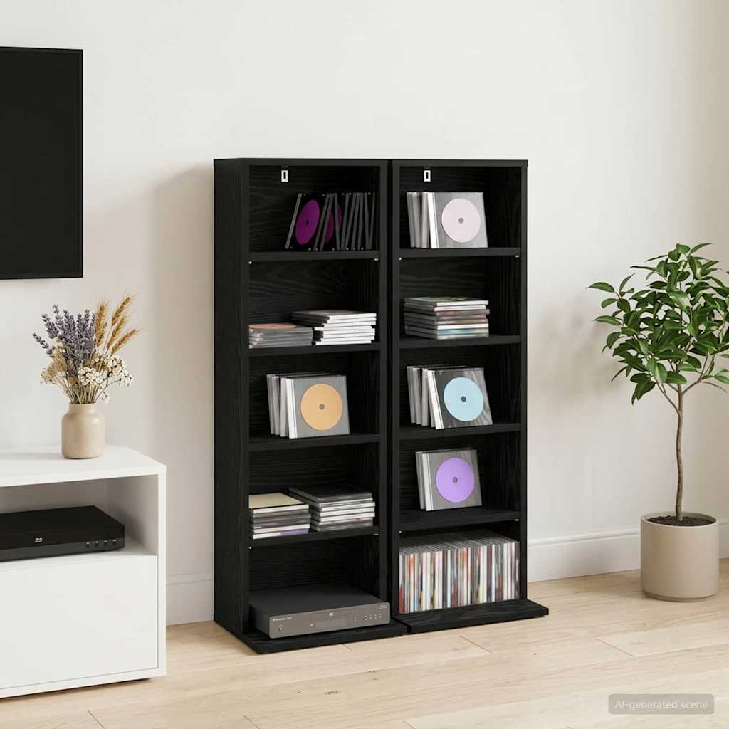 CD ormar 2 kom. Crni hrast 33 x 23,5 x 97,5 cm