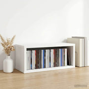 Stalak za CD-ove Bijela 40 x 17 x 17 cm Konstruirano drvo