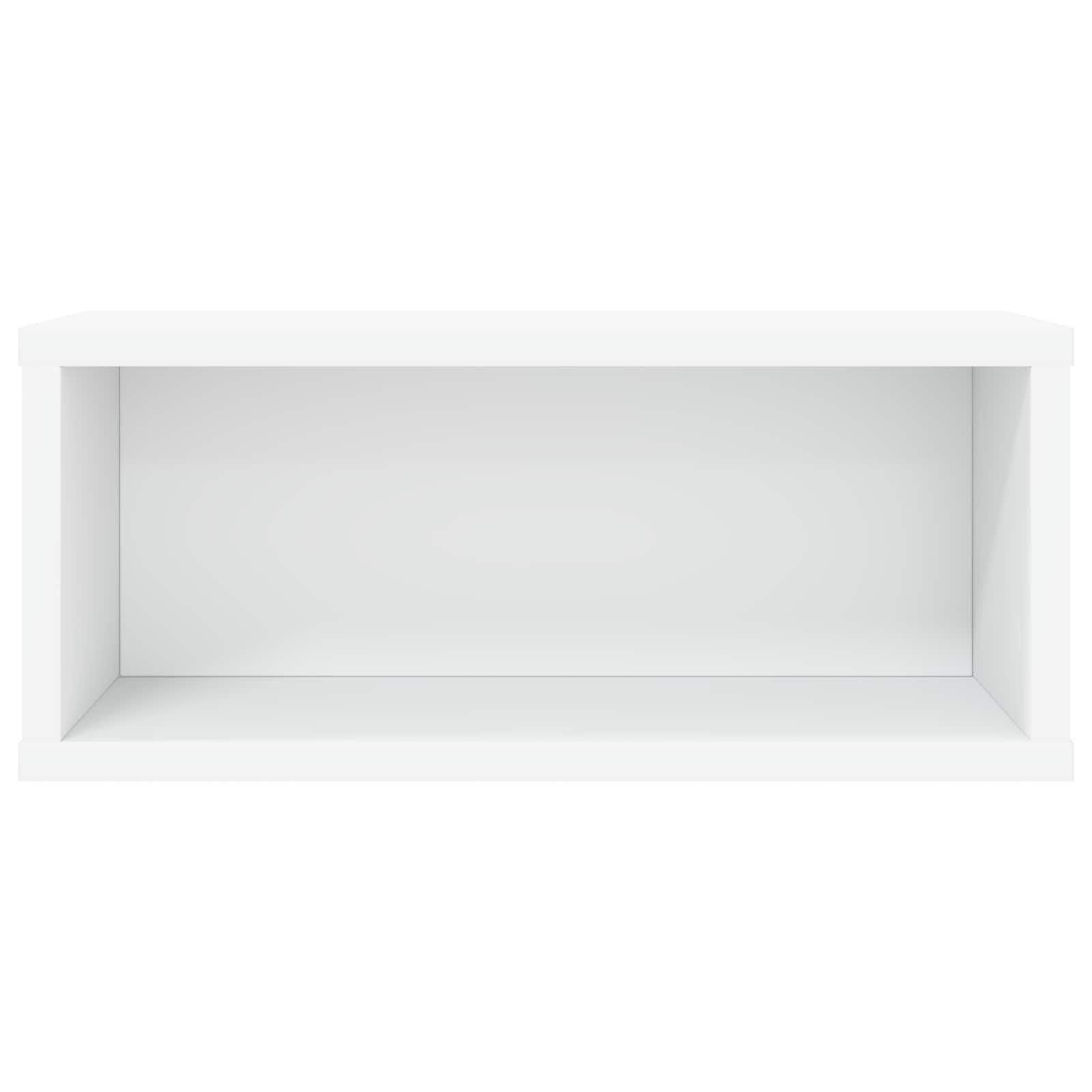 Stalak za CD-ove Bijela 40 x 17 x 17 cm Konstruirano drvo