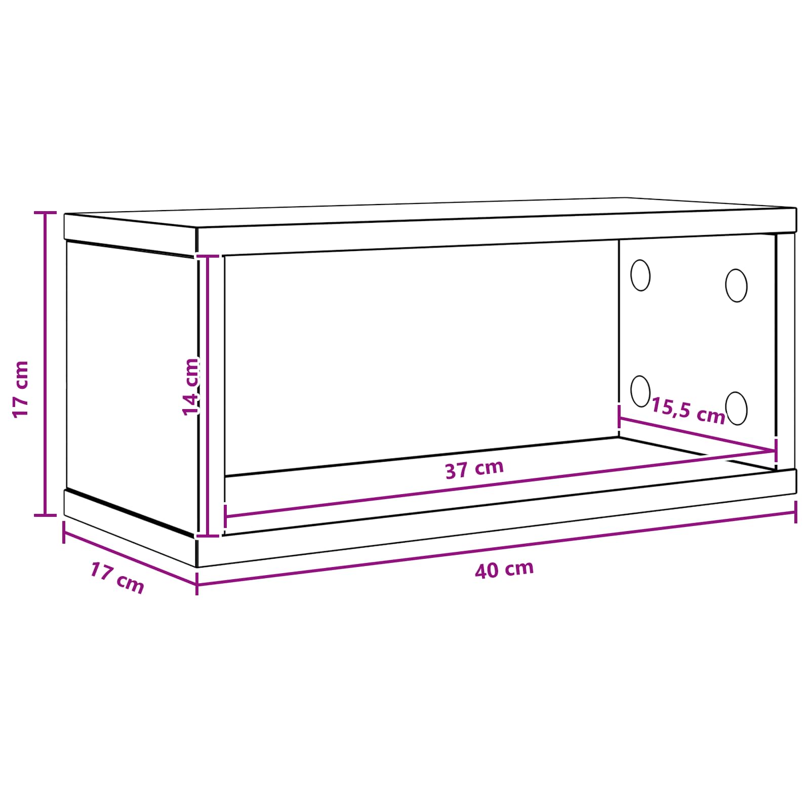 Stalak za CD-ove Bijela 40 x 17 x 17 cm Konstruirano drvo