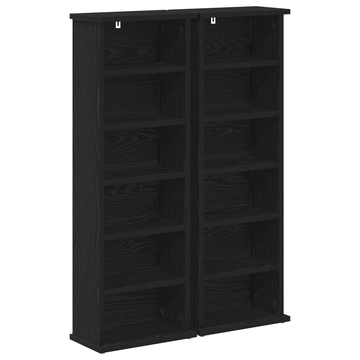 CD ormar 2 kom. Crni hrast 60 x 17 x 92 cm Konstruirano drvo