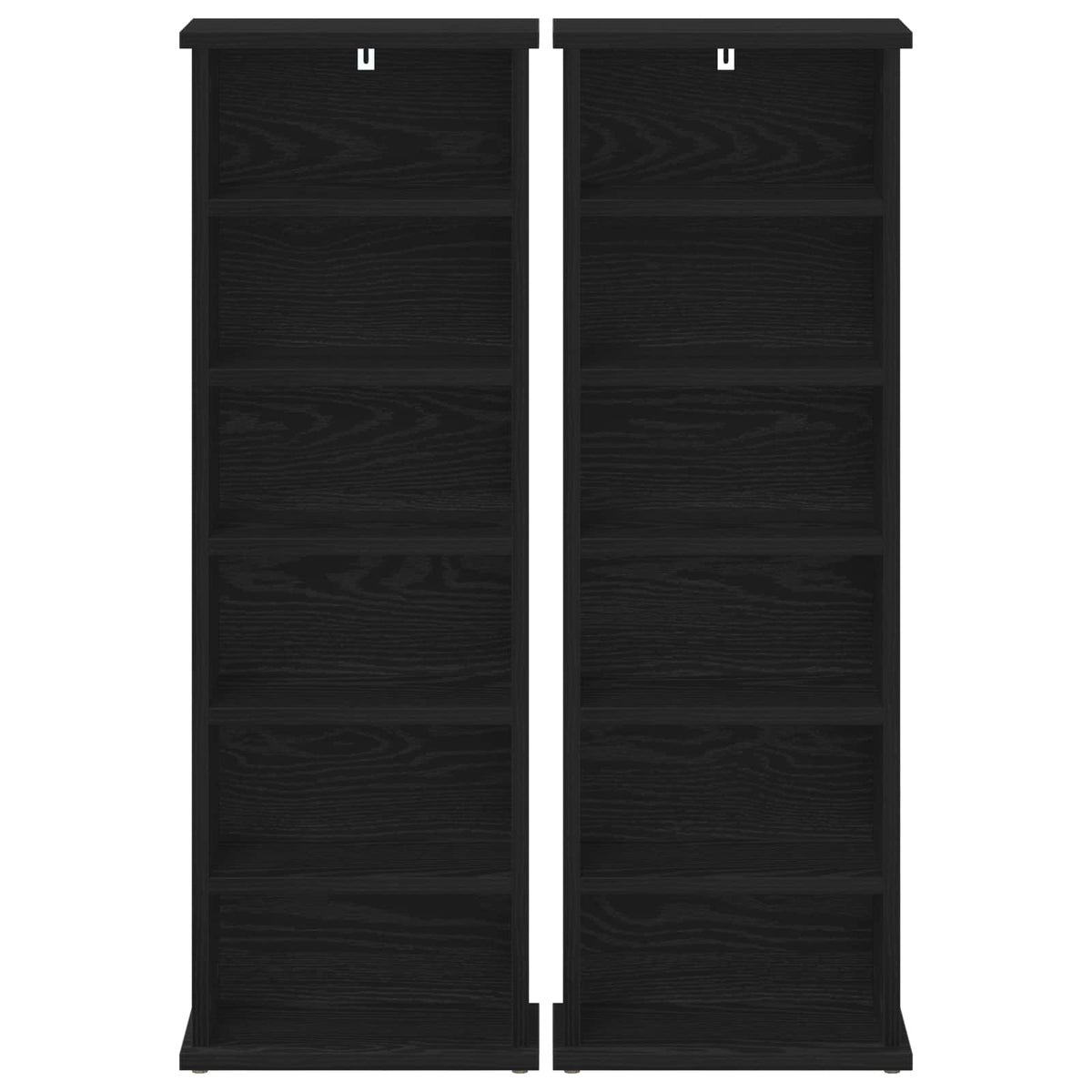 CD ormar 2 kom. Crni hrast 60 x 17 x 92 cm Konstruirano drvo