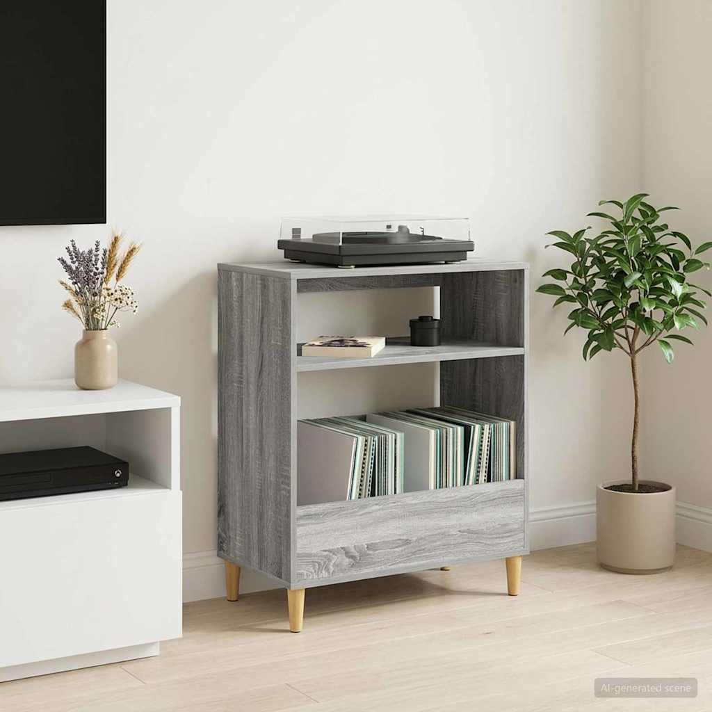 Stalak za gramofon Siva Sonoma 71 x 39,5 x 83 cm