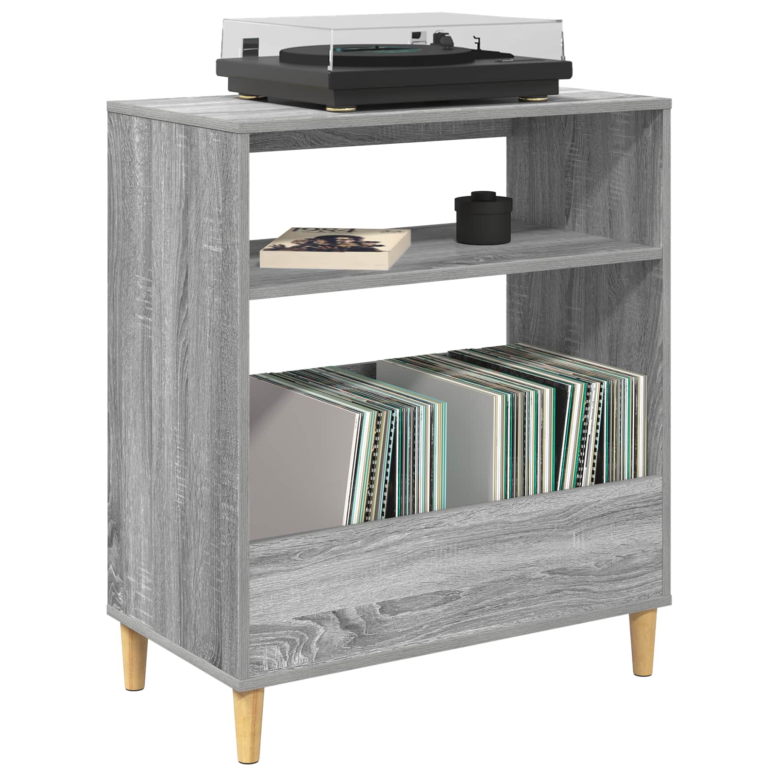 Stalak za gramofon Siva Sonoma 71 x 39,5 x 83 cm