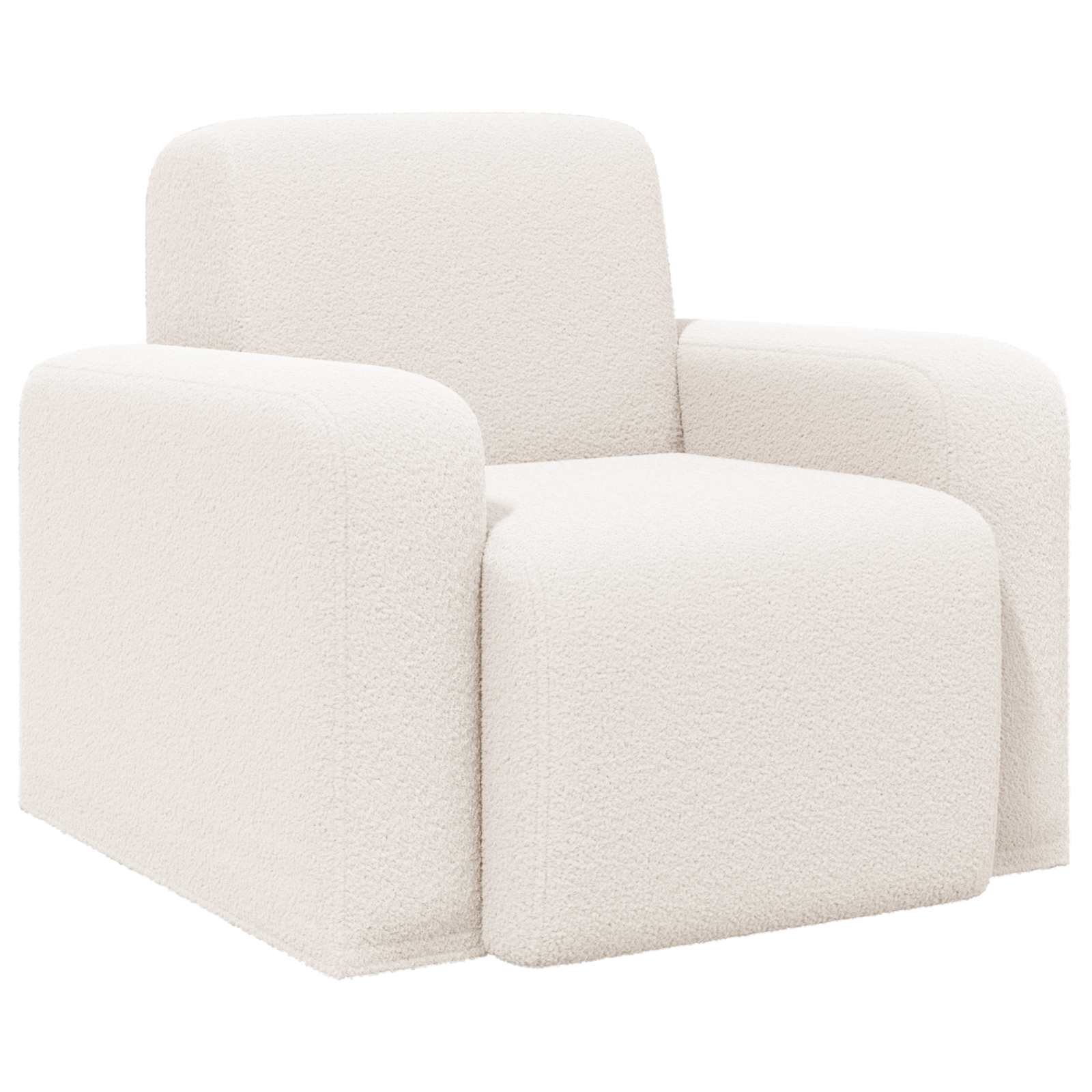 Fotelja Krem Bouclé