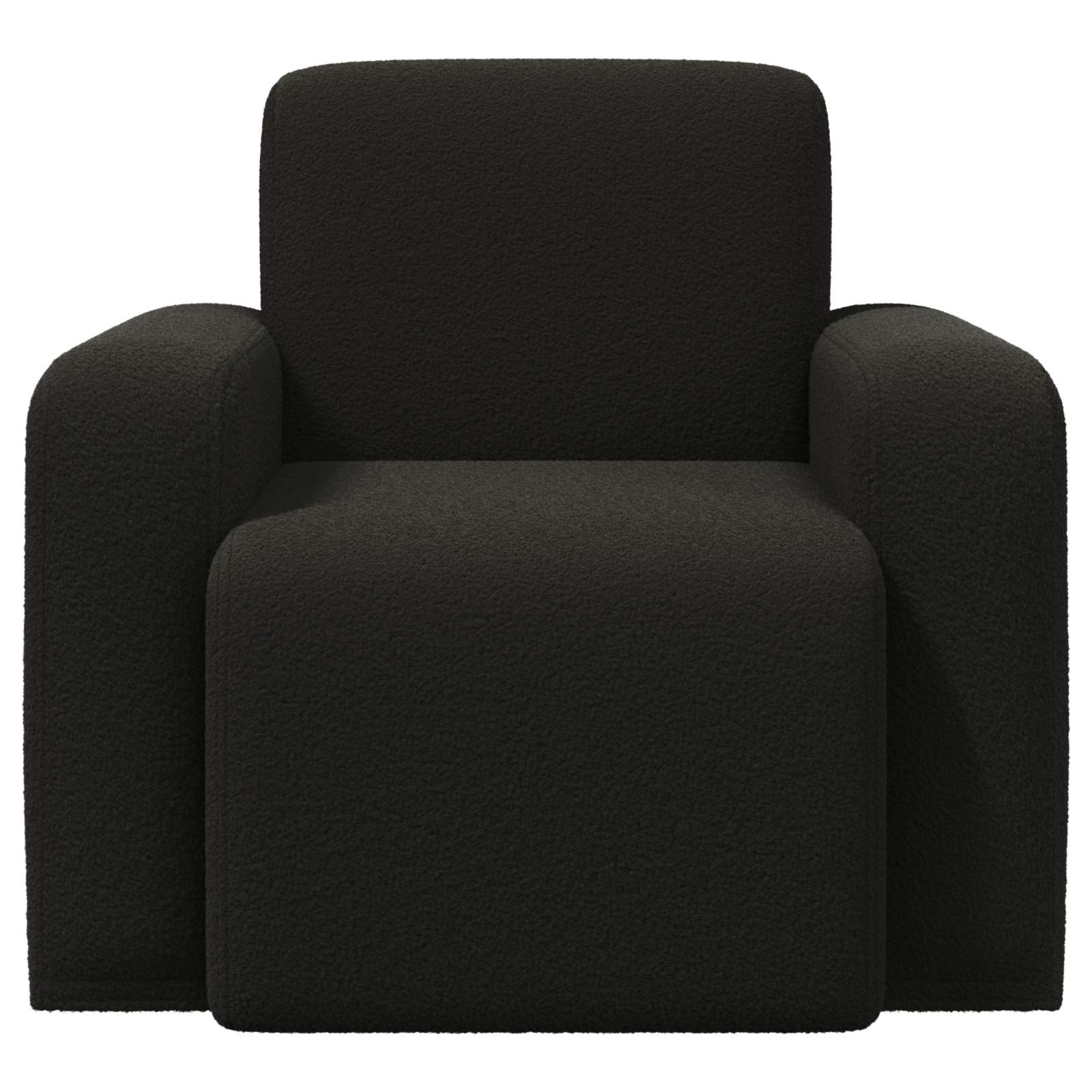 Fotelja Crna Bouclé