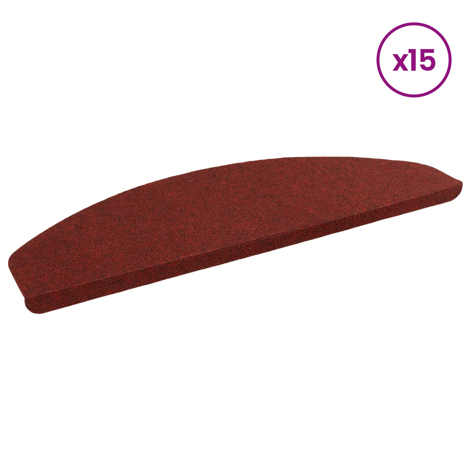 Samoljepljivi stepenasti ulošci 15 pcs Crvena 80 x 28 x 3,5 cm