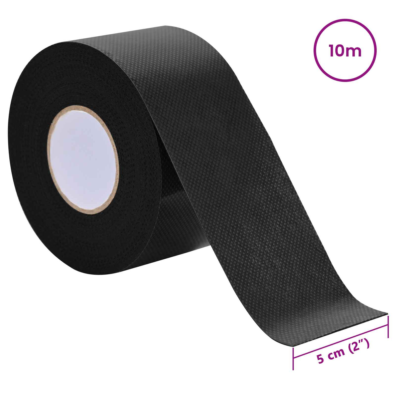 Traka za umjetnu travu samoljepljiva Crna 5 cm x 10 m