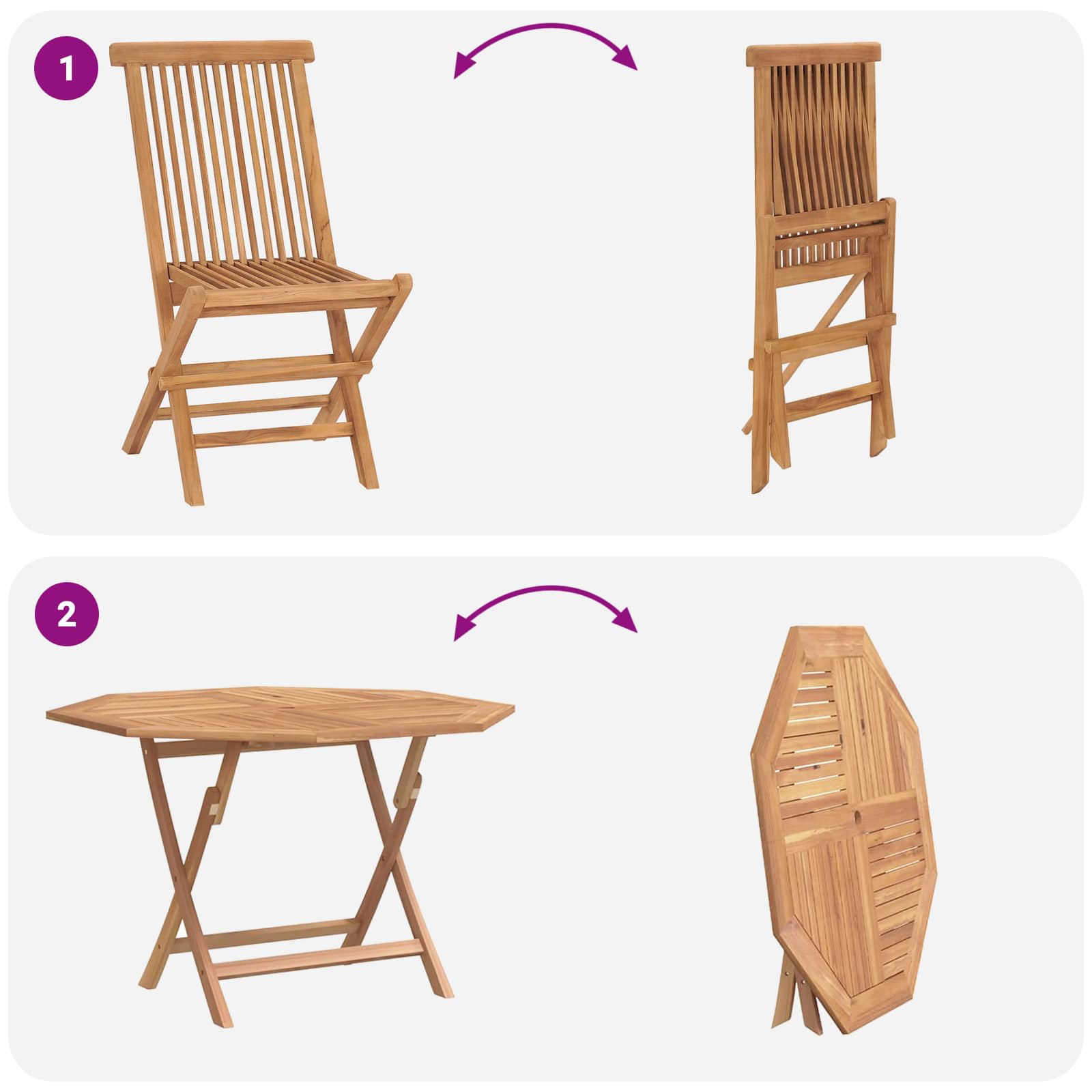 Bistro set za vrt 3 pcs Smeđa Masivno tikovno drvo