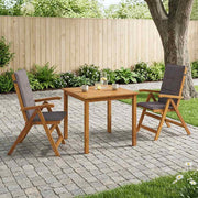 3-dijelni vrtni blagovaonski set 85x85x74 cm od masivnog bagremovog drva