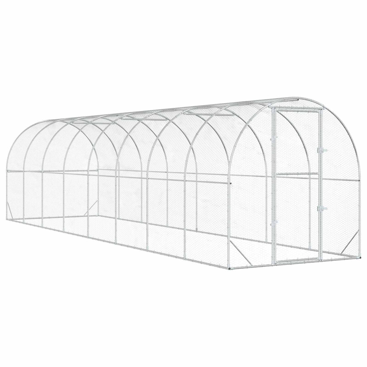 Kokošinjac Srebrna 800 x 200 x 200 cm Pocinčani čelik
