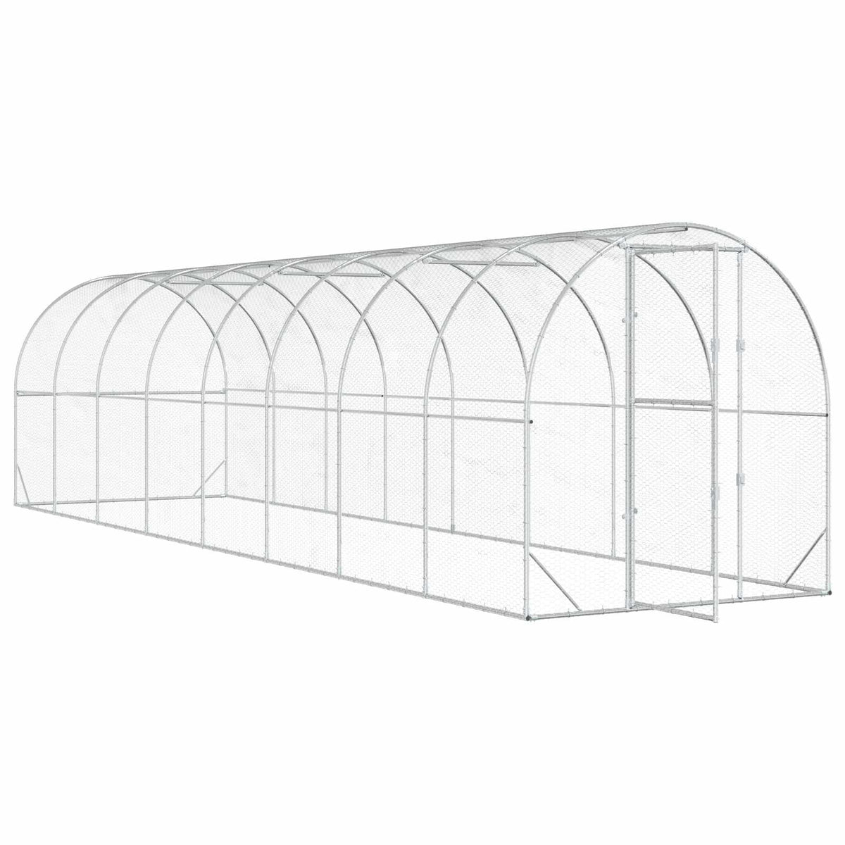 Kokošinjac Srebrna 800 x 200 x 200 cm Pocinčani čelik