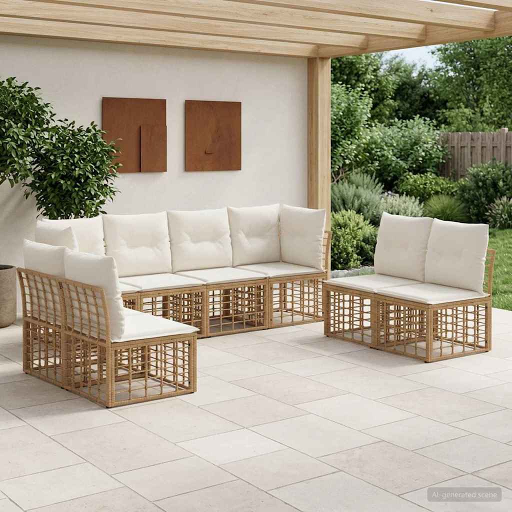 Set vanjskih sofa Prirodna Poliester