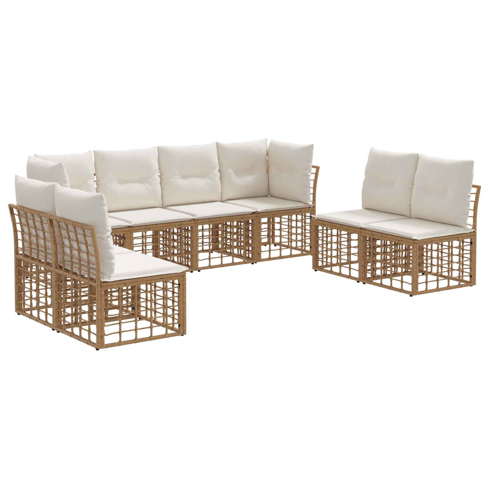 Set vanjskih sofa Prirodna Poliester