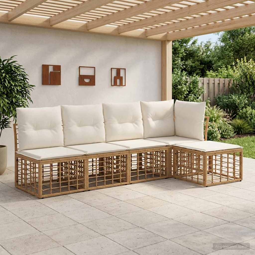 Set vanjskih sofa Prirodna Poliester