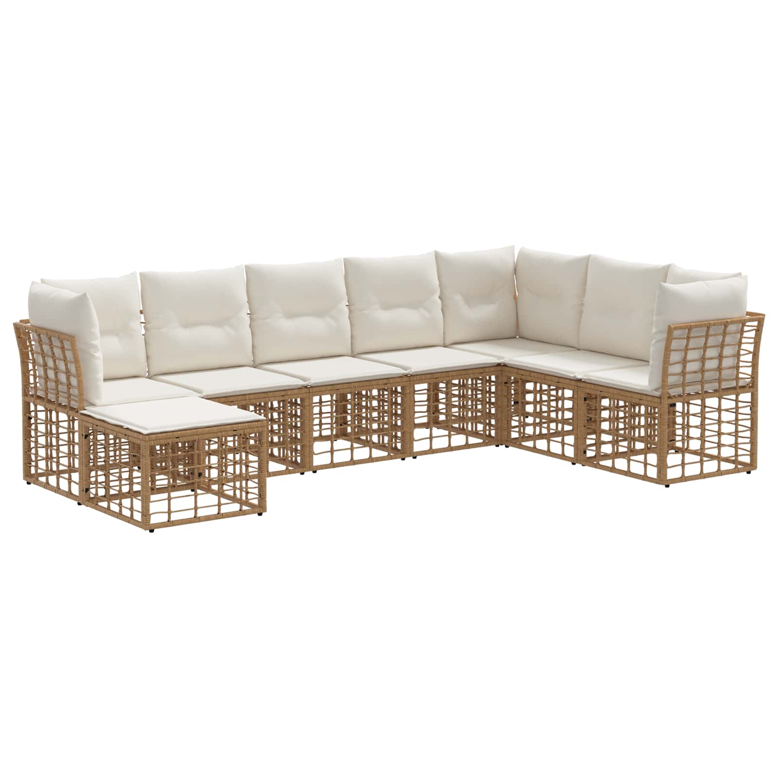 Set vanjskih sofa Prirodna Poliester
