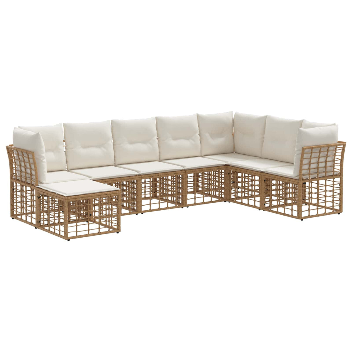 Set vanjskih sofa Prirodna Poliester