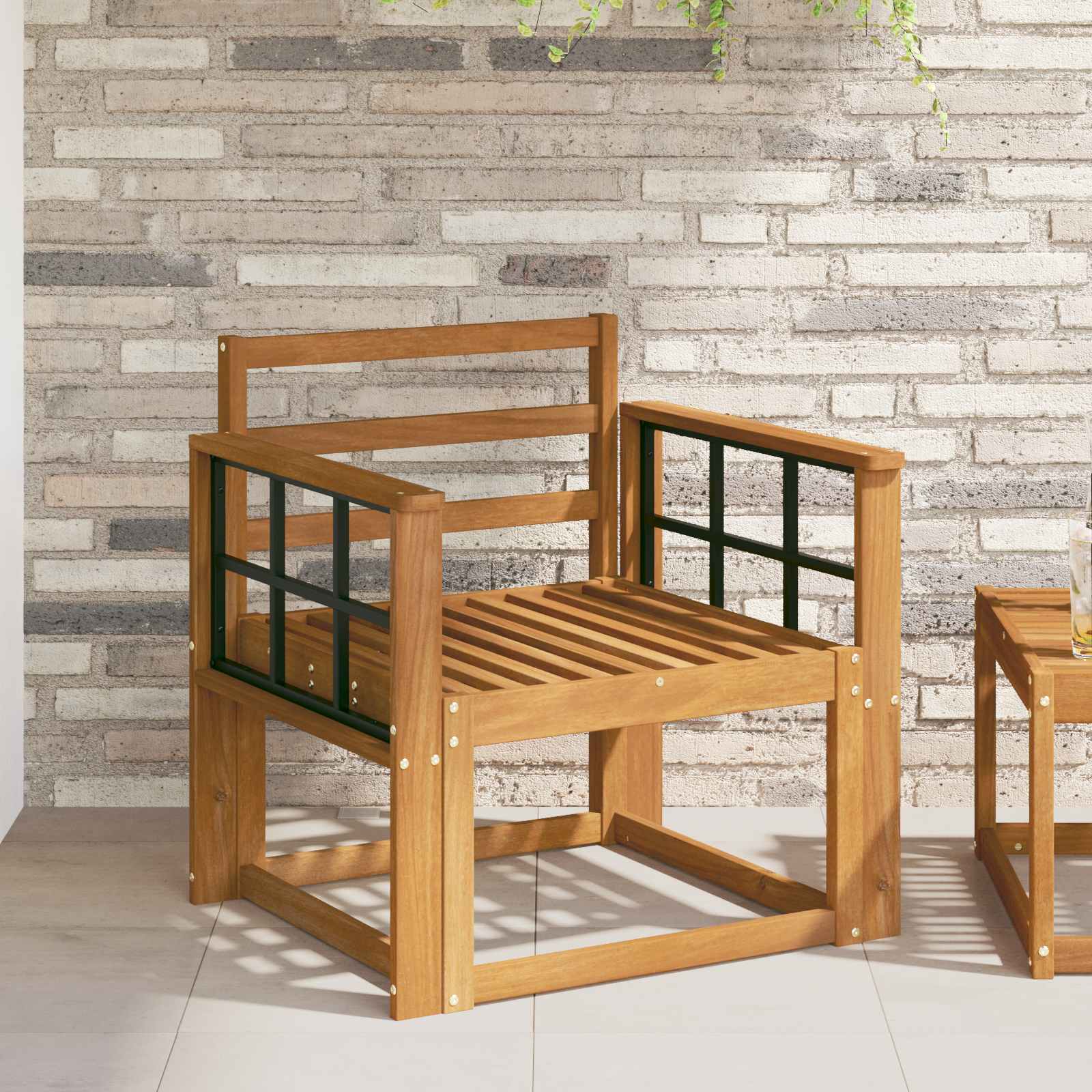 Vanjski kauč Čvrsto drvo akacije Prirodna