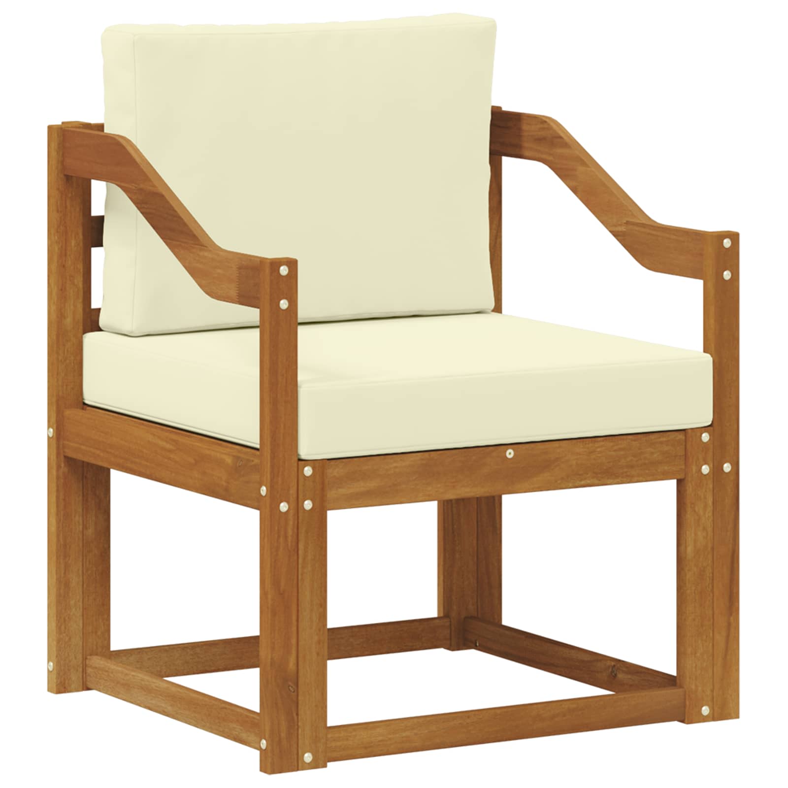 Vanjski kauč Čvrsto drvo akacije i poliester Prirodna