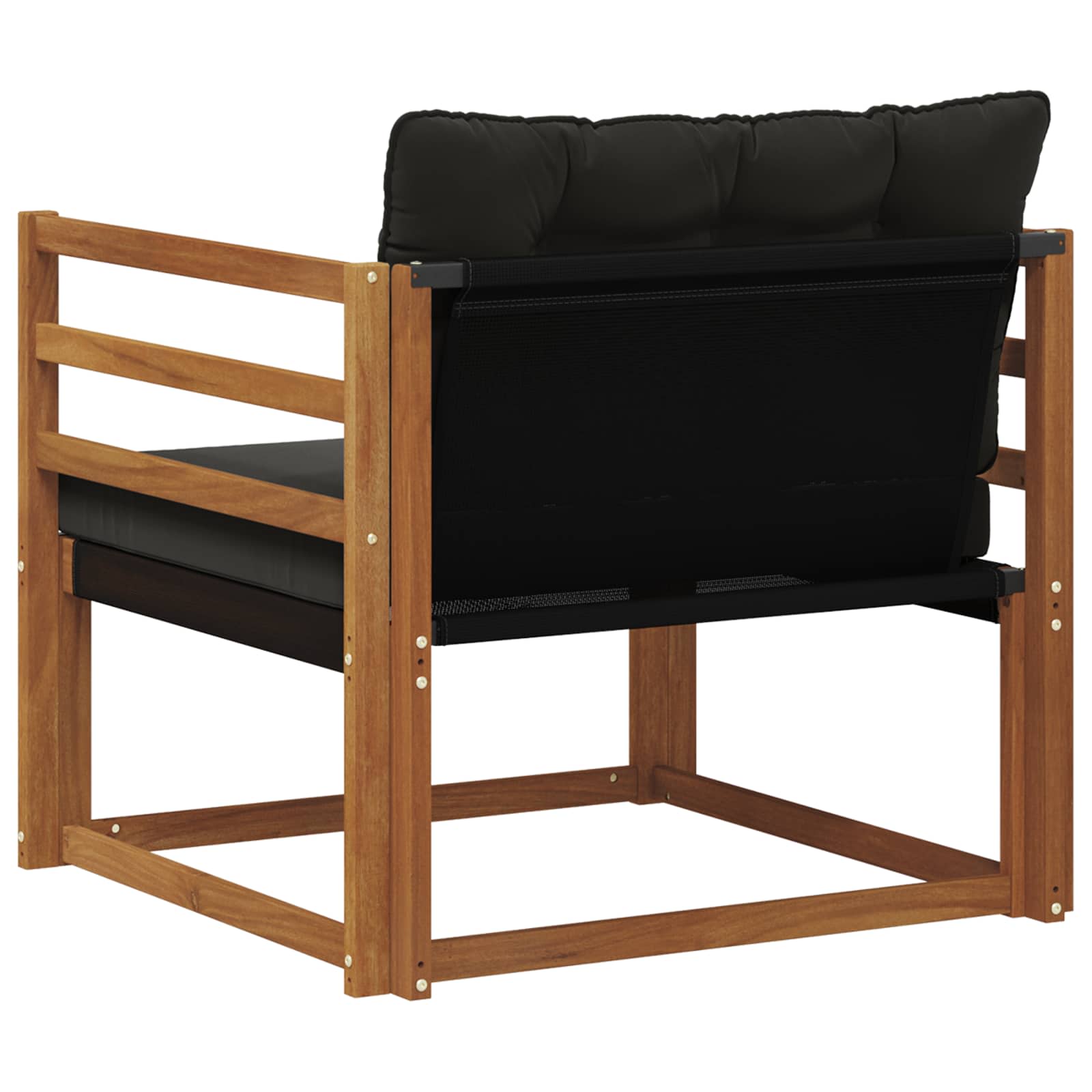 Set vanjskih sofa Čvrsto drvo akacije i Textilene Prirodna