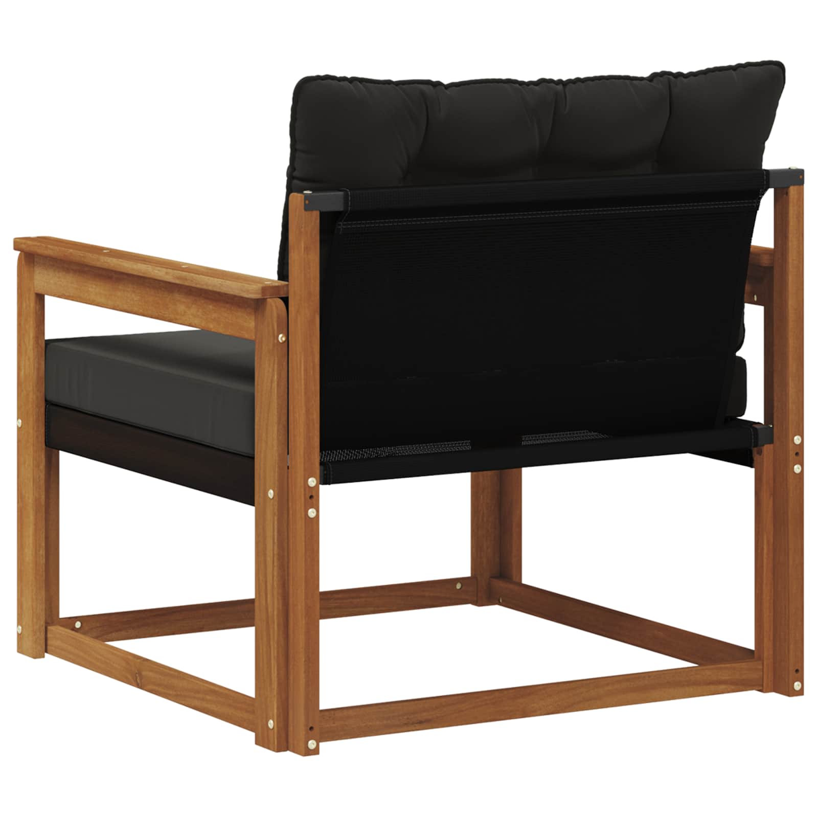Set vanjskih sofa Čvrsto drvo akacije i Textilene Prirodna