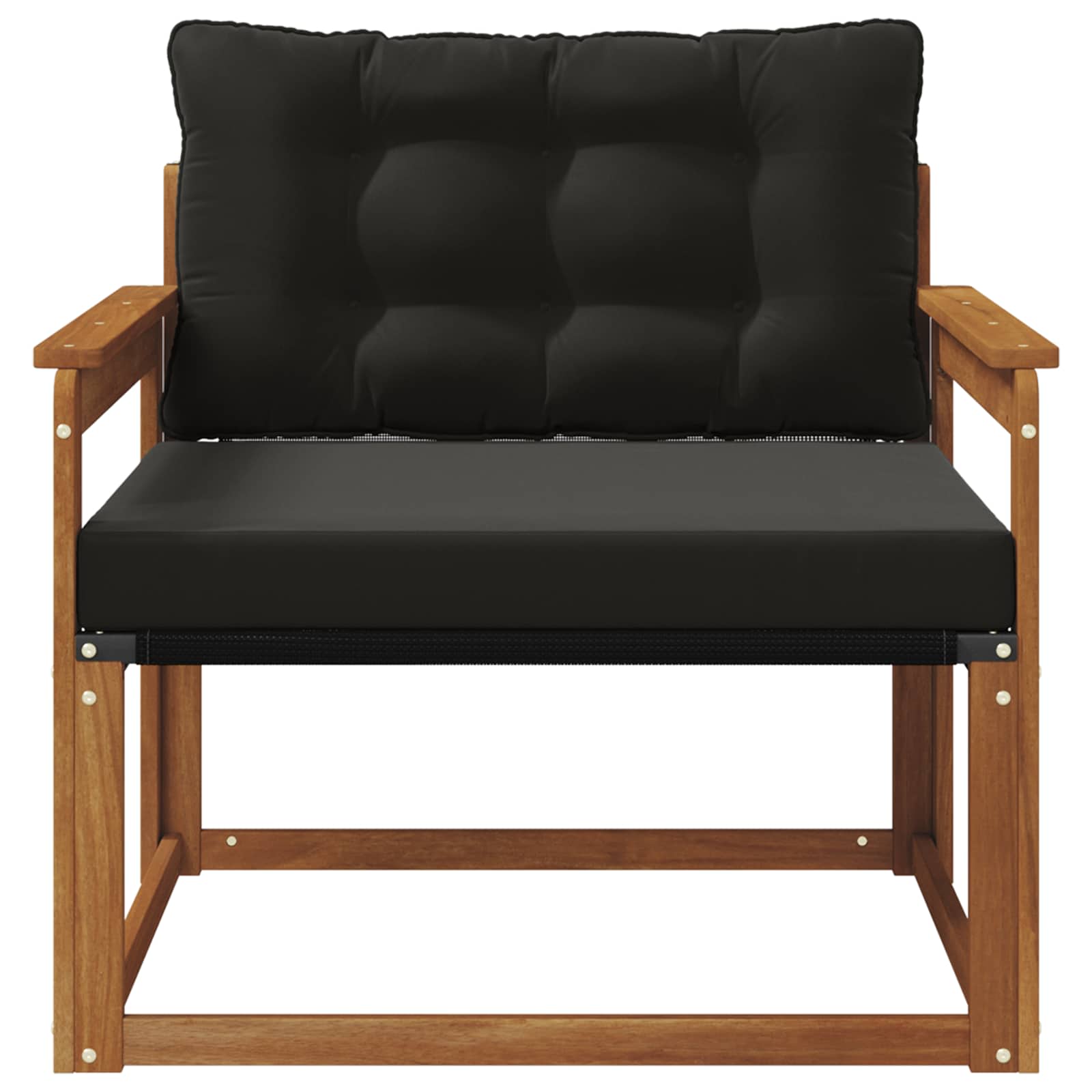Set vanjskih sofa Čvrsto drvo akacije i Textilene Prirodna