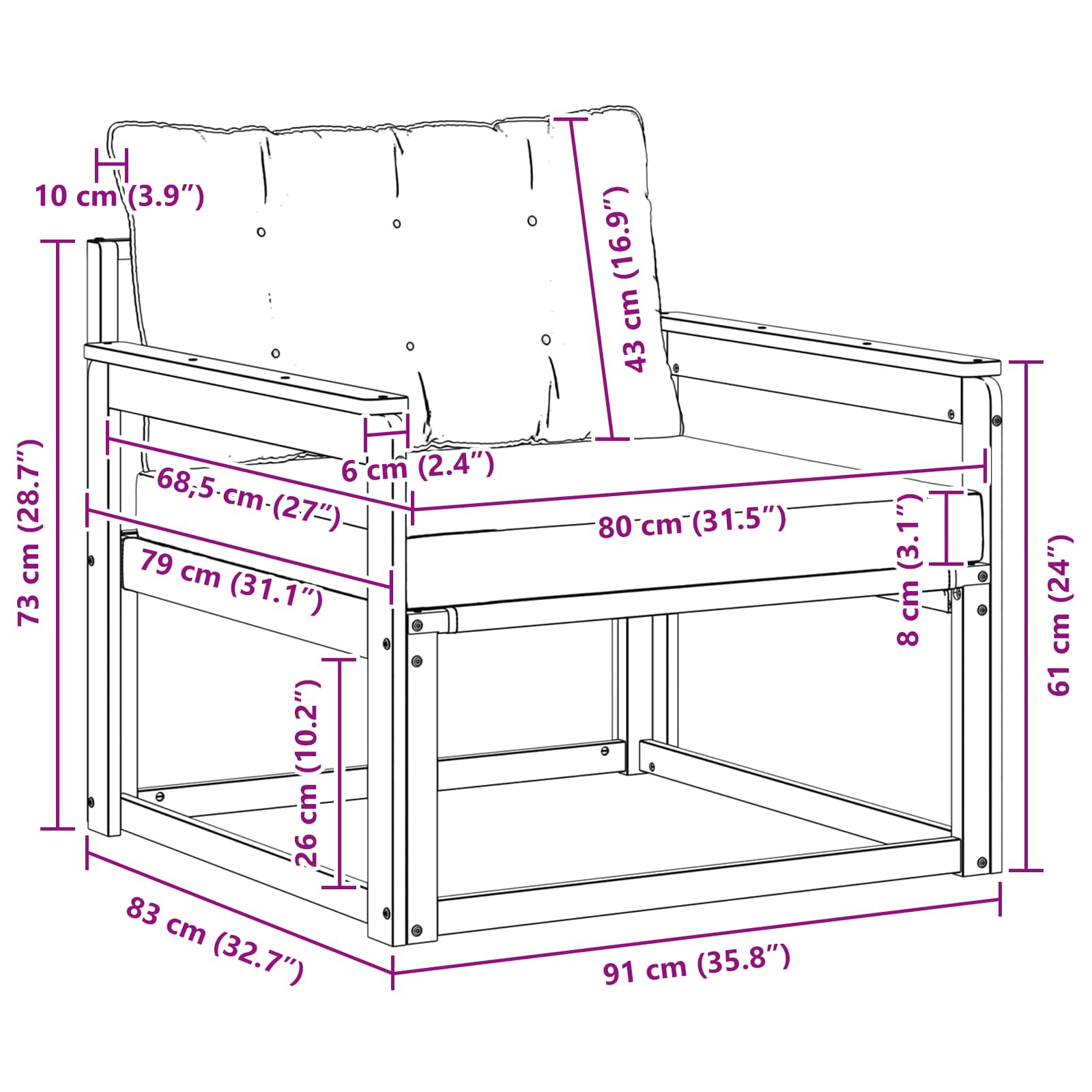 Set vanjskih sofa Čvrsto drvo akacije i Textilene Prirodna