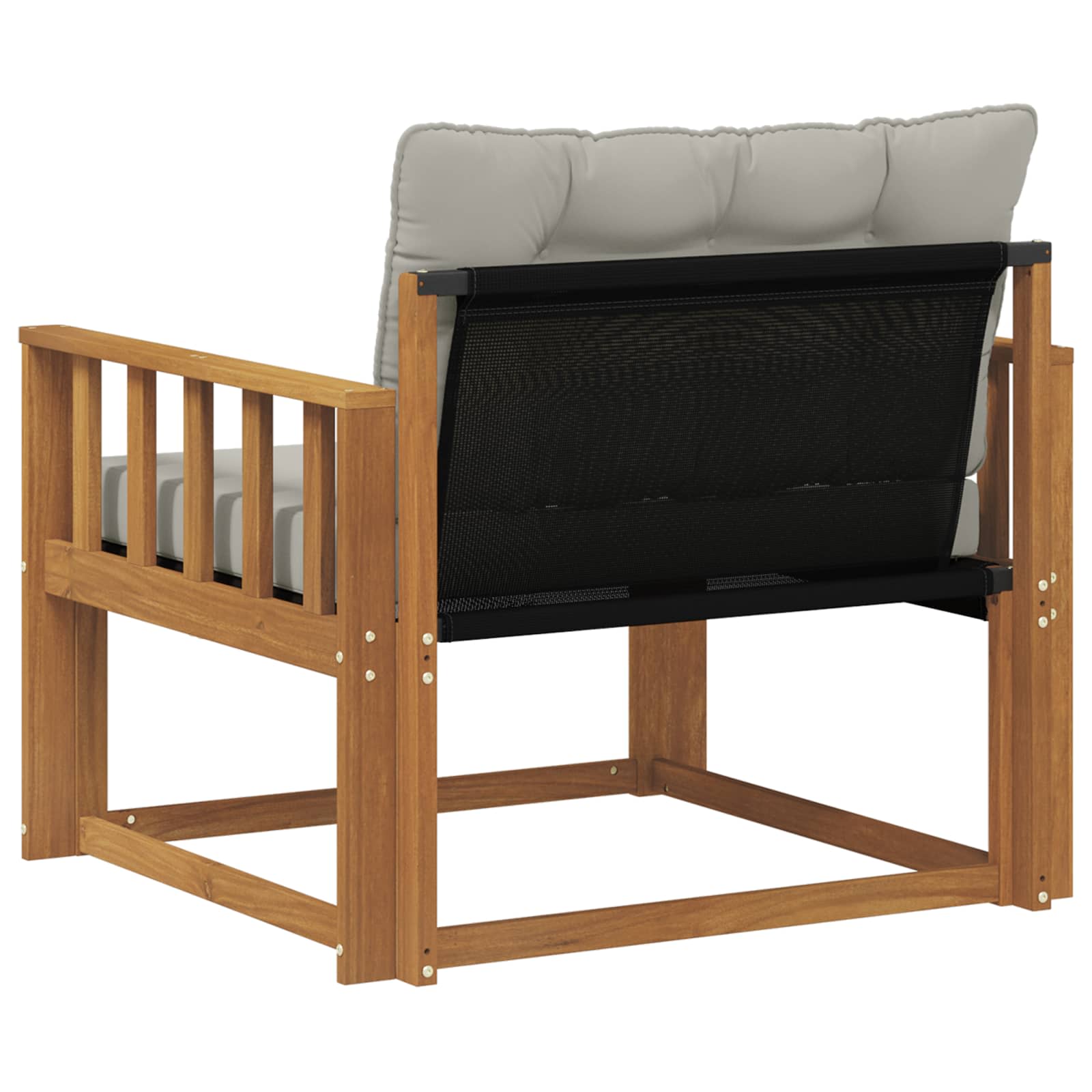 Set vanjskih sofa Čvrsto drvo akacije i Textilene Prirodna