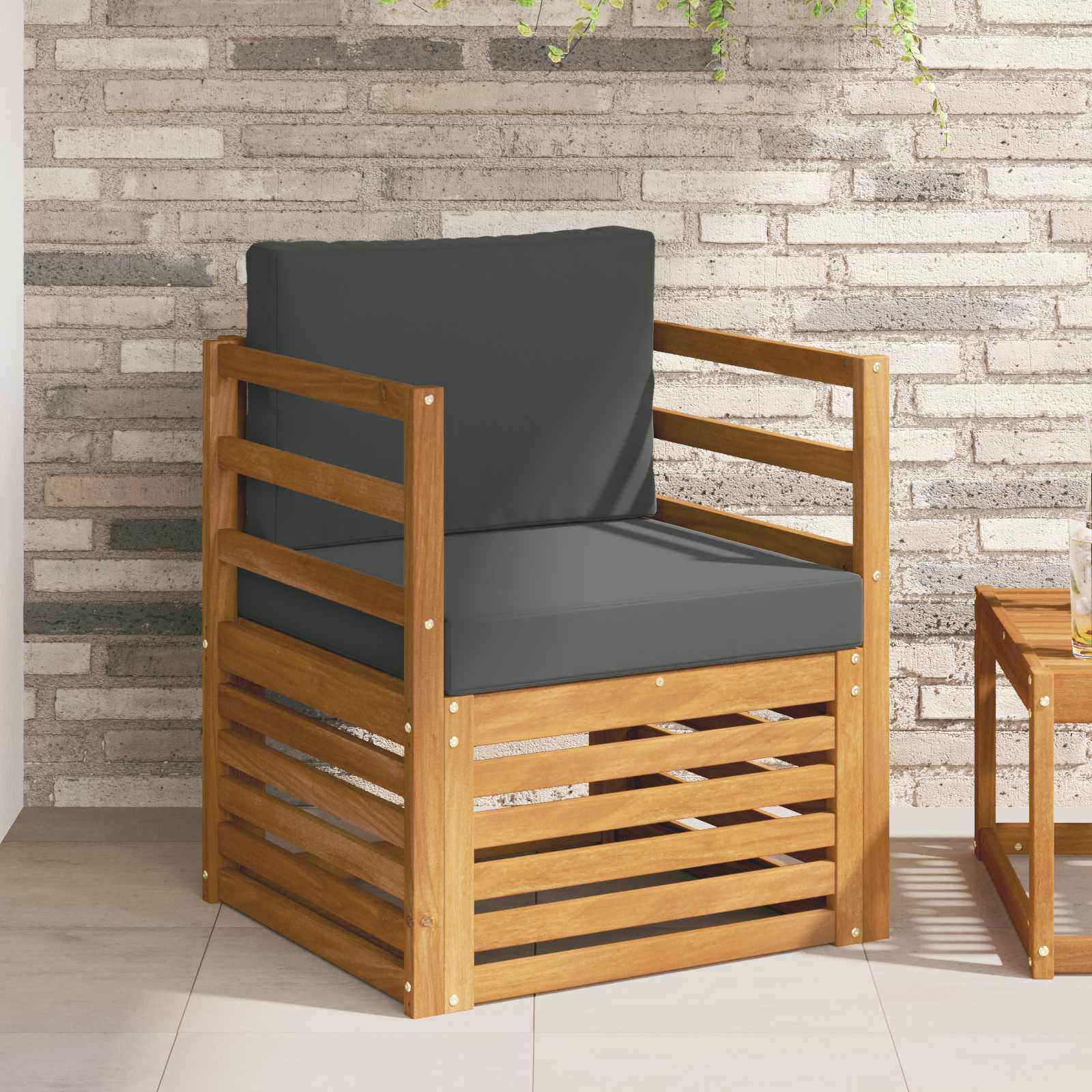 Set vanjskih sofa Čvrsto drvo akacije i poliester