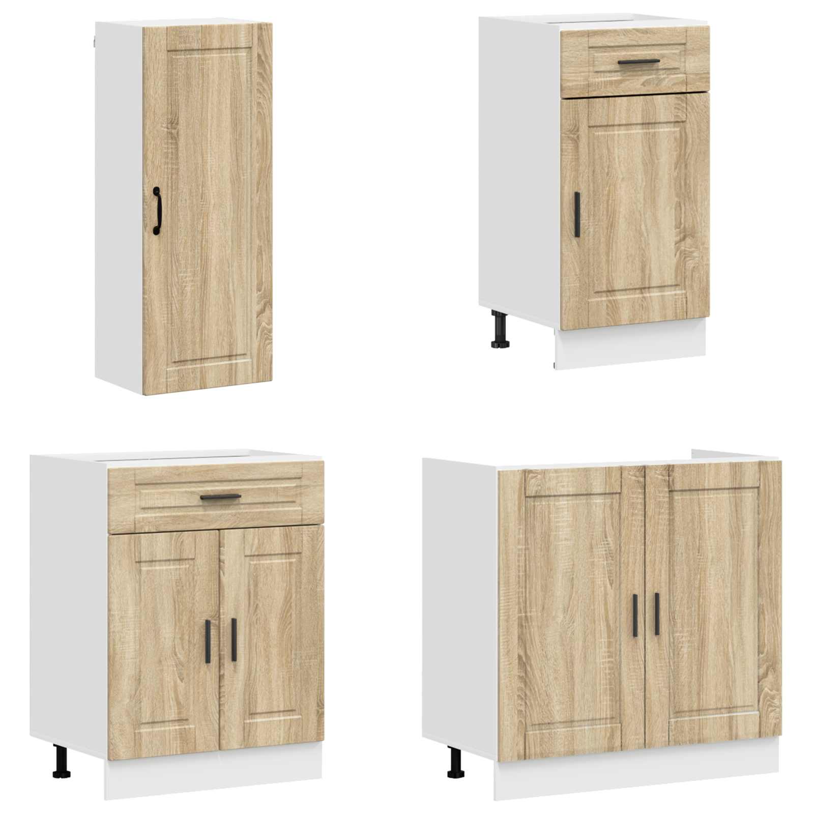 Kuhinjska jedinica PORTO 8 pcs Hrast sonoma Konstruirano drvo