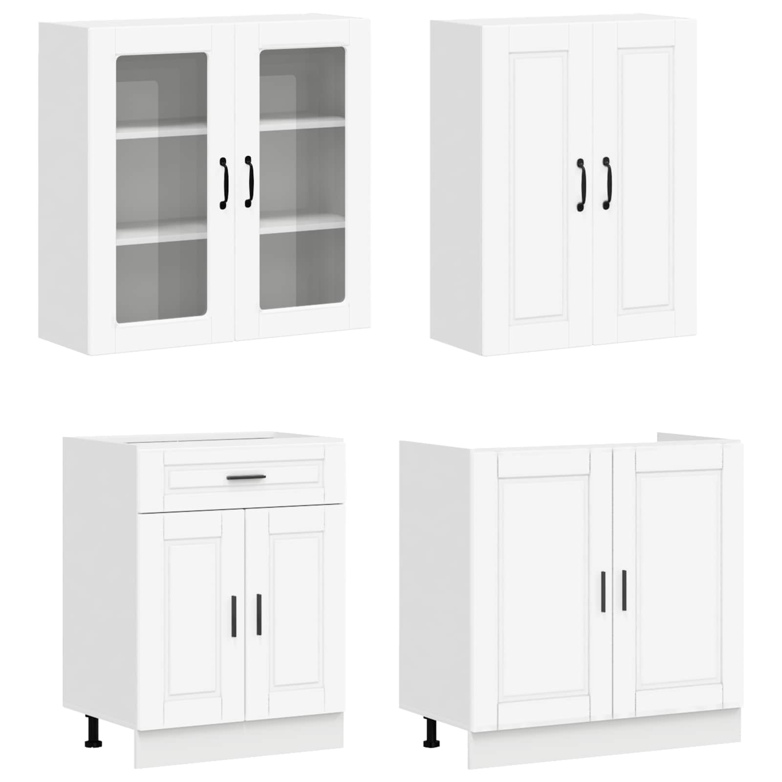 Kuhinjska jedinica PORTO 8 pcs Bijela Konstruirano drvo