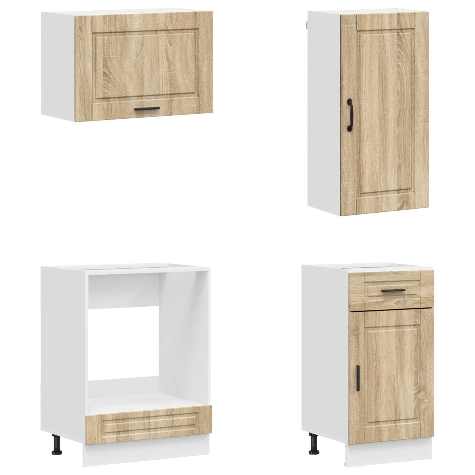 Kuhinjska jedinica PORTO 8 pcs Hrast sonoma Konstruirano drvo