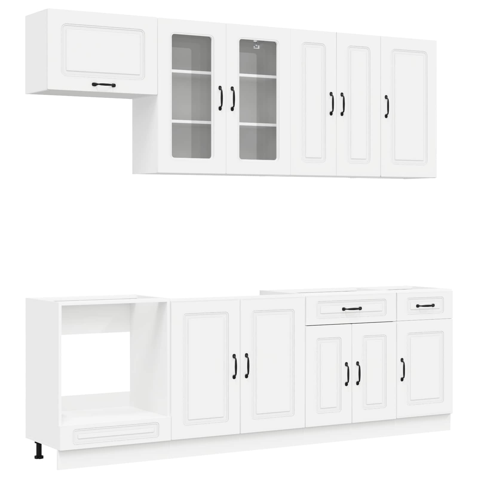 Kuhinjska jedinica KALMAR 8 pcs Bijela Konstruirano drvo
