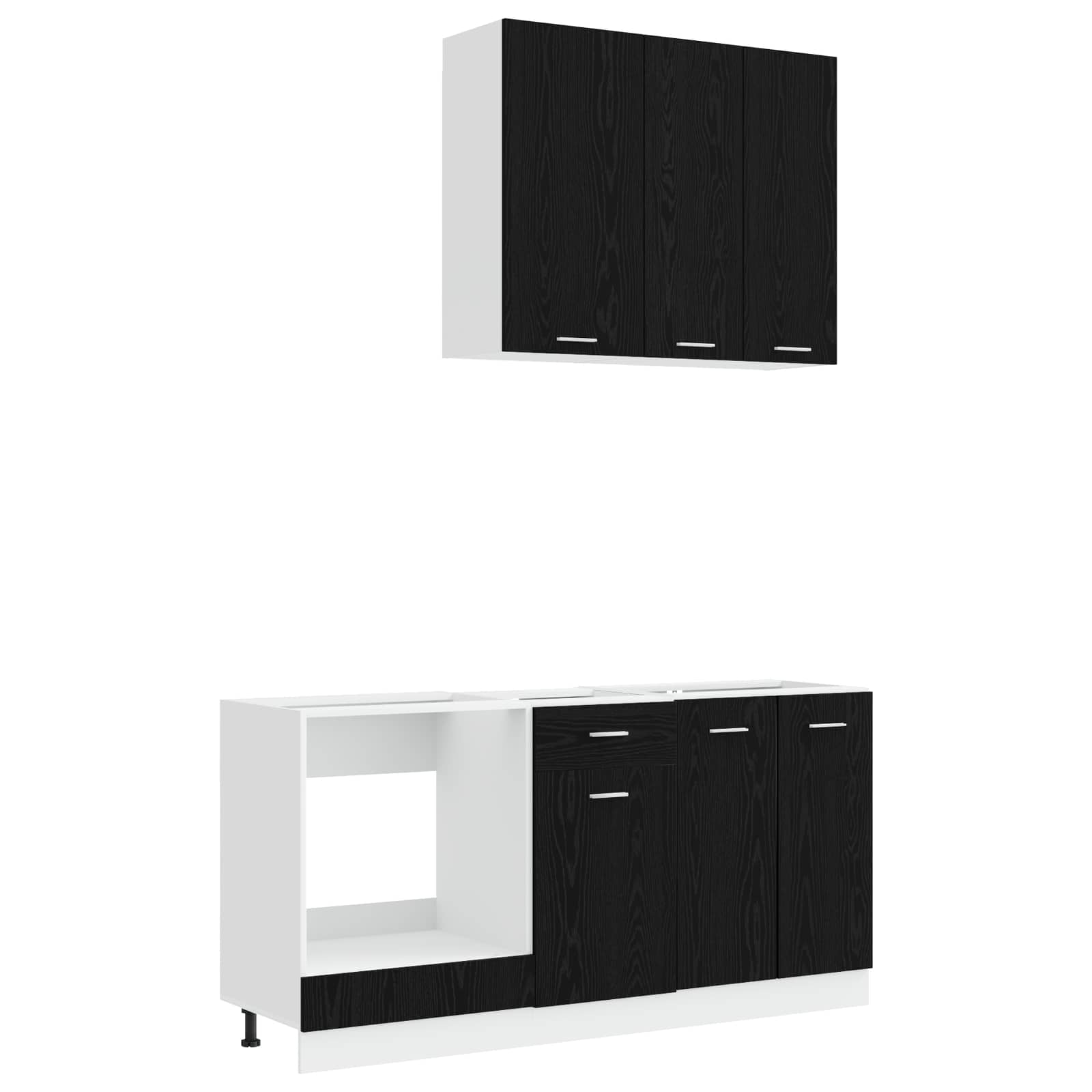 Kuhinjska jedinica LYON 5 pcs Crni hrast Konstruirano drvo