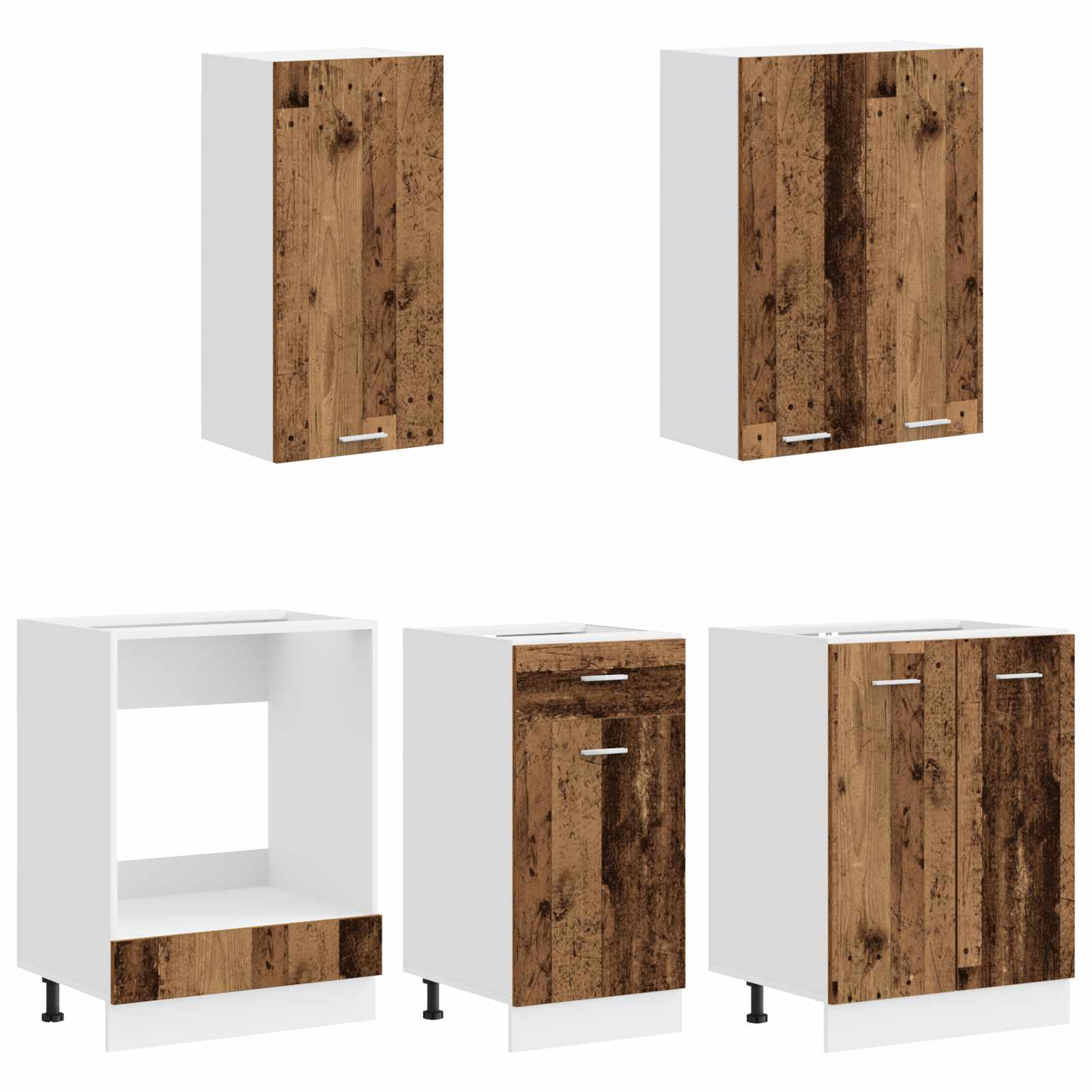 Kuhinjska jedinica LYON 5 pcs Staro drvo Konstruirano drvo